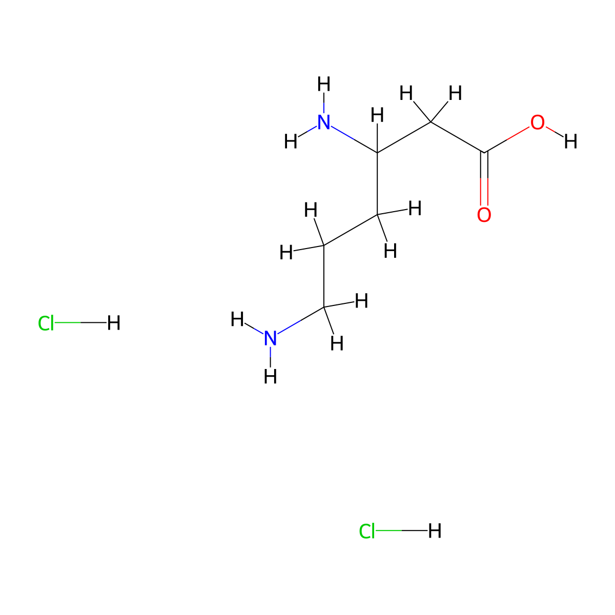 3,6-Diaminohexanoic acid dihydrochloride molecular structure, CAS 1071678-05-1