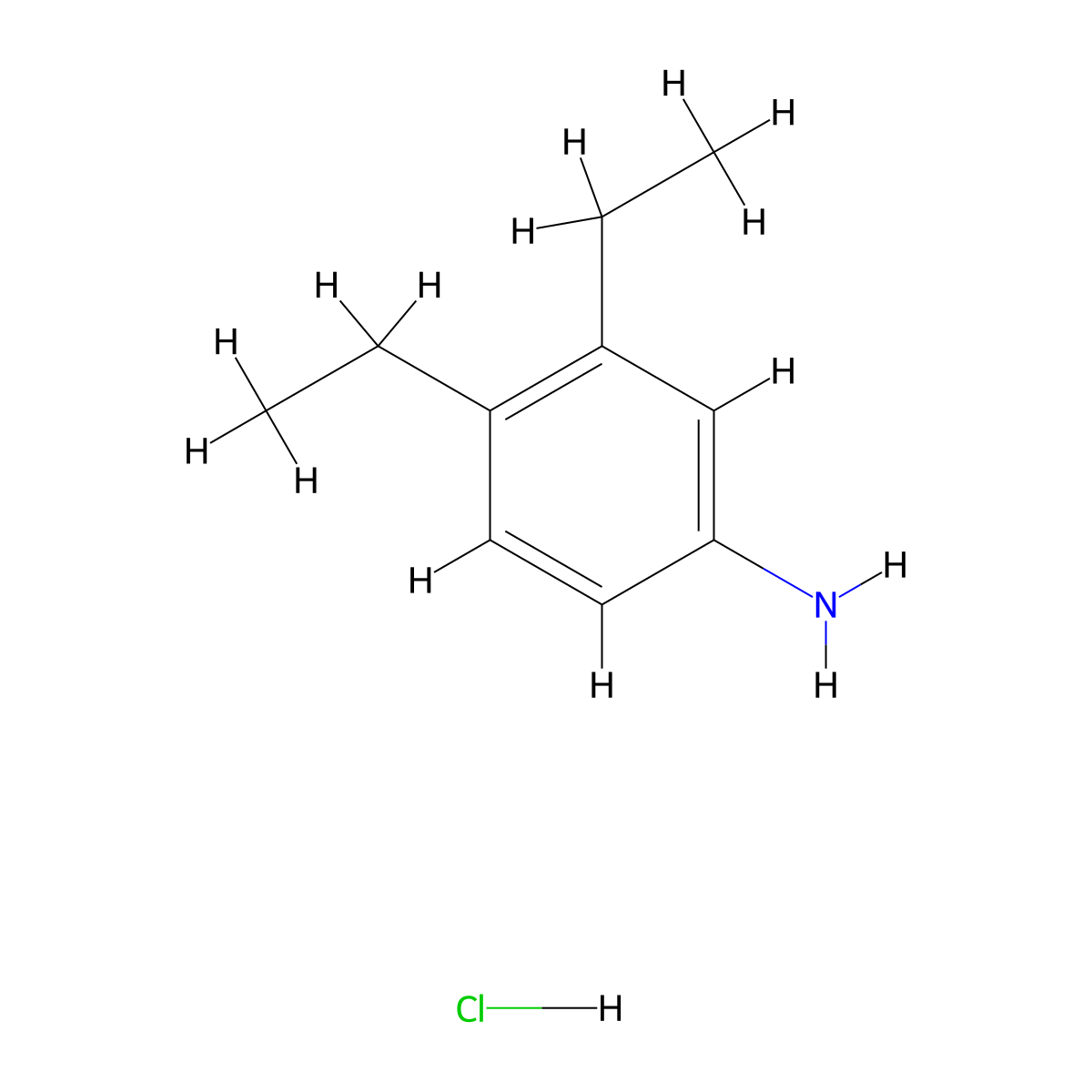 3,4-Diethylaniline hydrochloride molecular structure, CAS 1071678-12-0