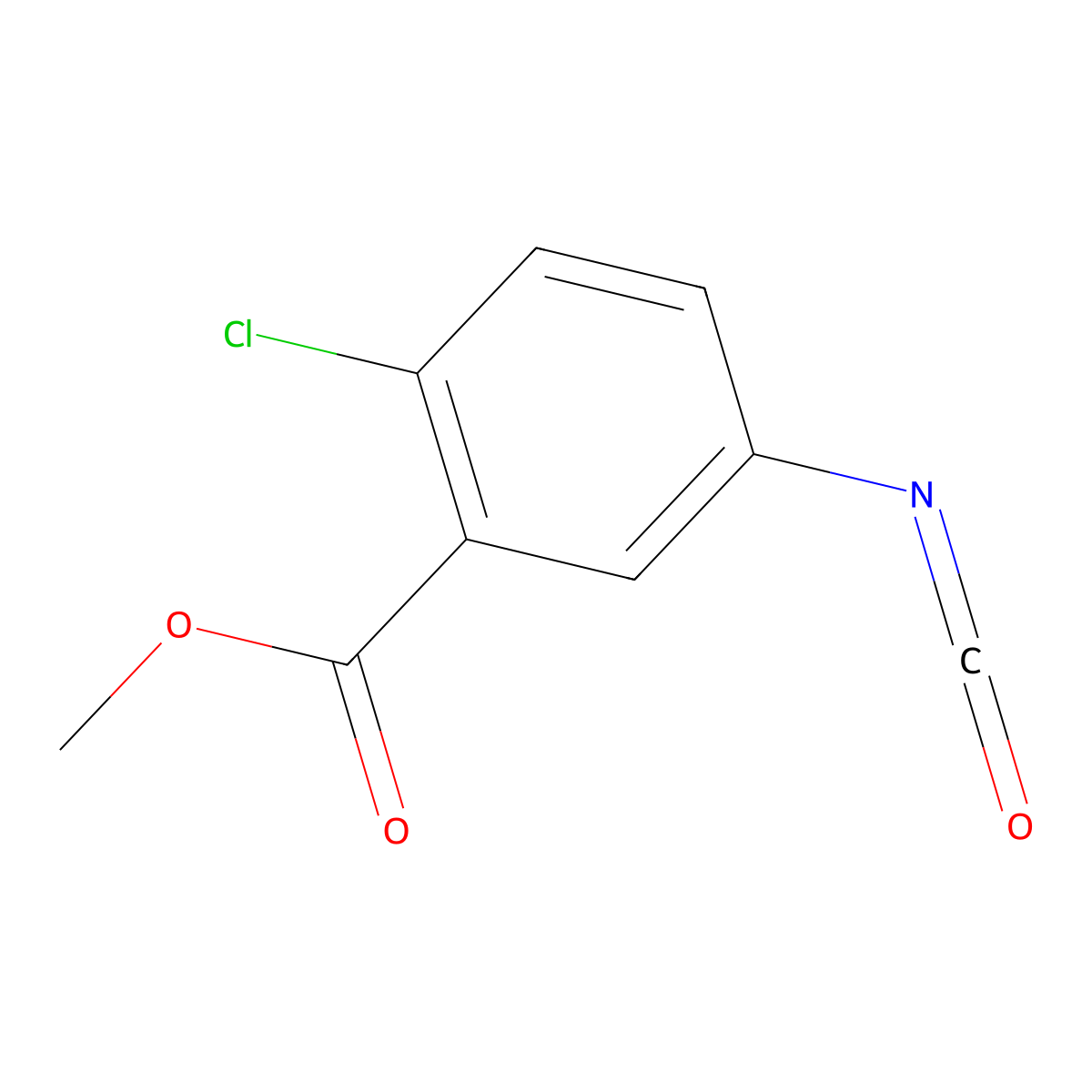 Methyl 2-chloro-5-isocyanatobenzoate molecular structure, CAS 1071679-97-4