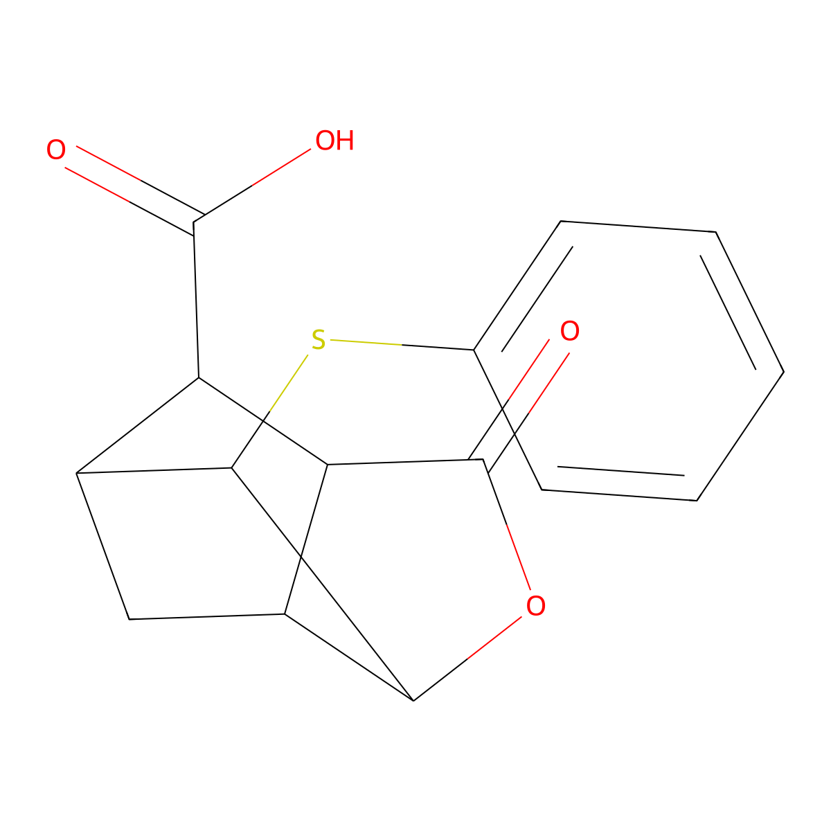 2-oxo-6-(phenylsulfanyl)hexahydro-2H-3,5-methanocyclopenta[b]furan-7-carboxylic acid molecular structure, CAS 1071693-56-5