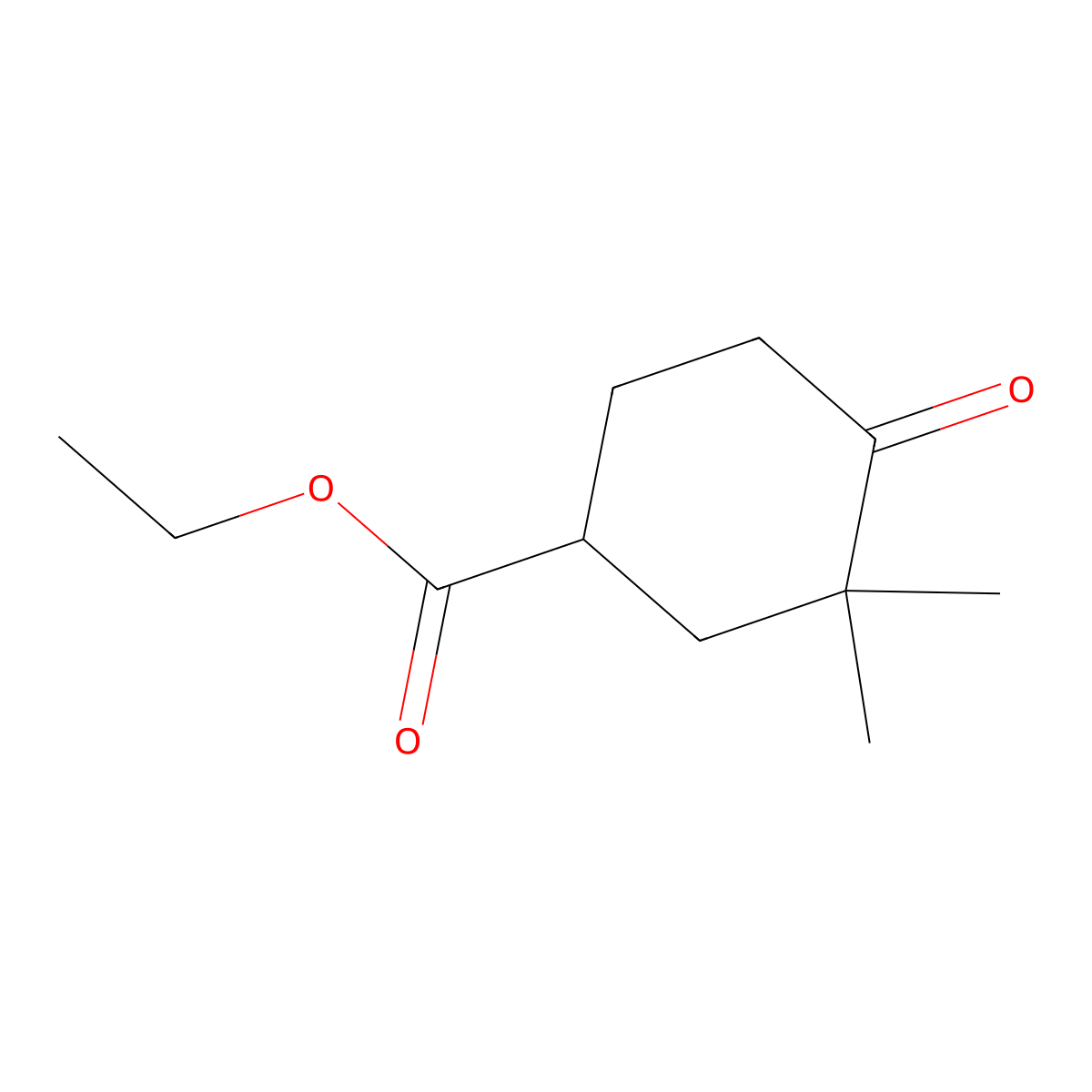 Ethyl 3,3-dimethyl-4-oxocyclohexanecarboxylate molecular structure, CAS 1071695-05-0