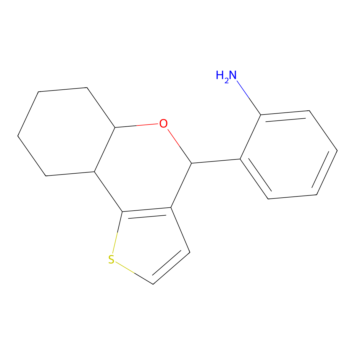 2-(5a,6,7,8,9,9a-hexahydro-4H-thieno[3,2-c]chromen-4-yl)aniline molecular structure, CAS 1071700-39-4