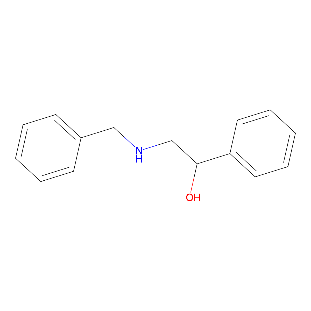 (1R)-2-(benzylamino)-1-phenylethan-1-ol molecular structure, CAS 107171-75-5