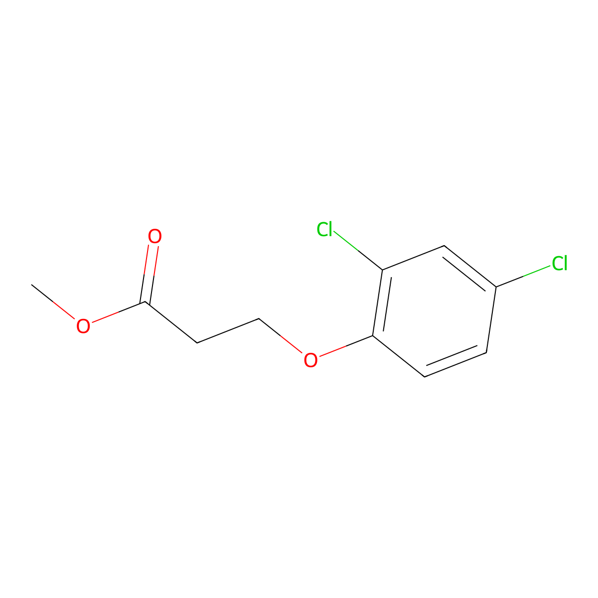 Methyl 3-(2,4-dichlorophenoxy)propanoate molecular structure, CAS 1071715-08-6