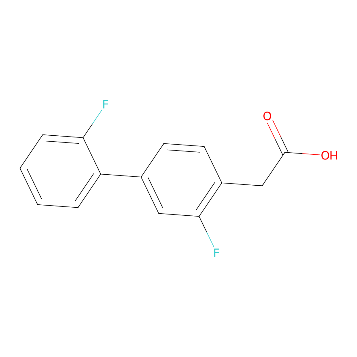 2-(2',3-Difluorobiphenyl-4-yl)acetic acid molecular structure, CAS 1071718-44-9