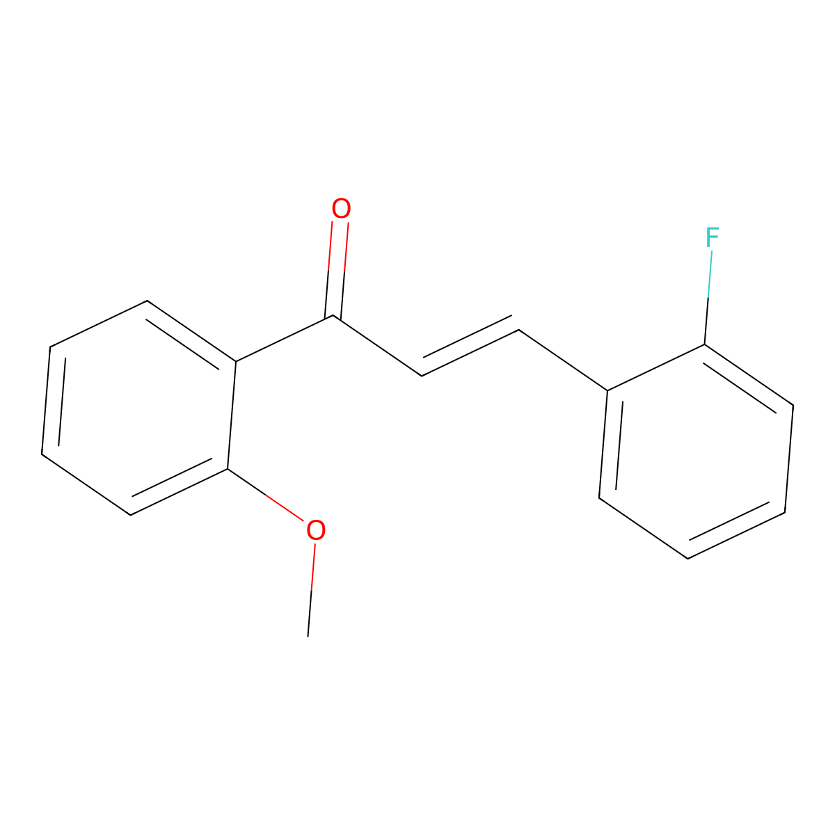 3-(2-Fluorophenyl)-1-(2-methoxyphenyl)prop-2-en-1-one molecular structure, CAS 107172-18-9