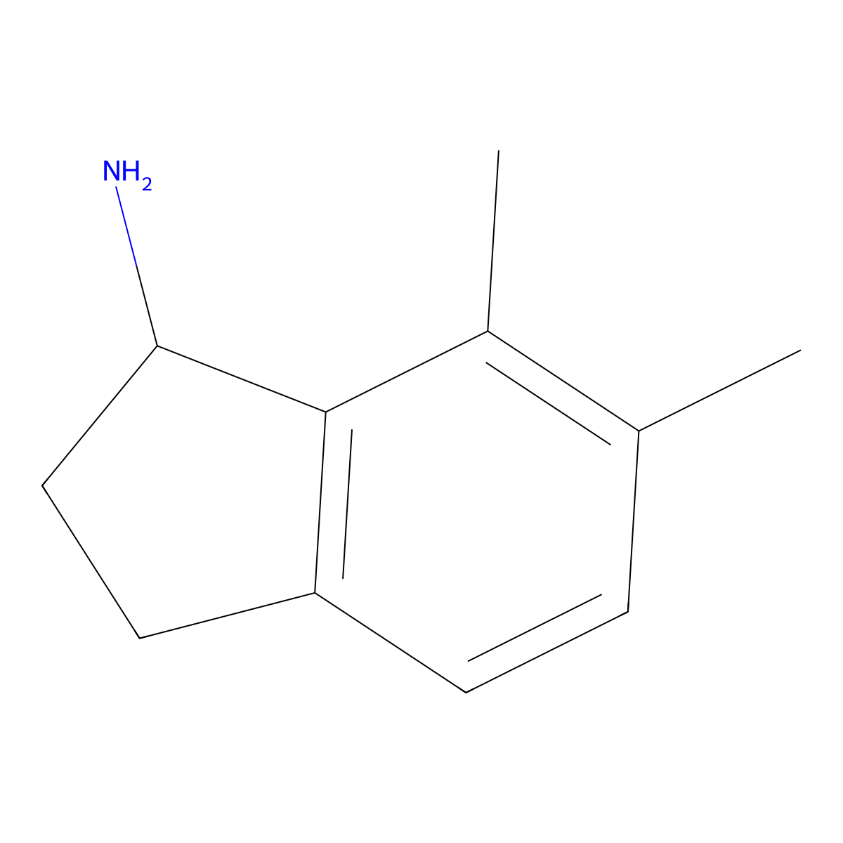 6,7-Dimethyl-indan-1-ylamine molecular structure, CAS 1071727-45-1