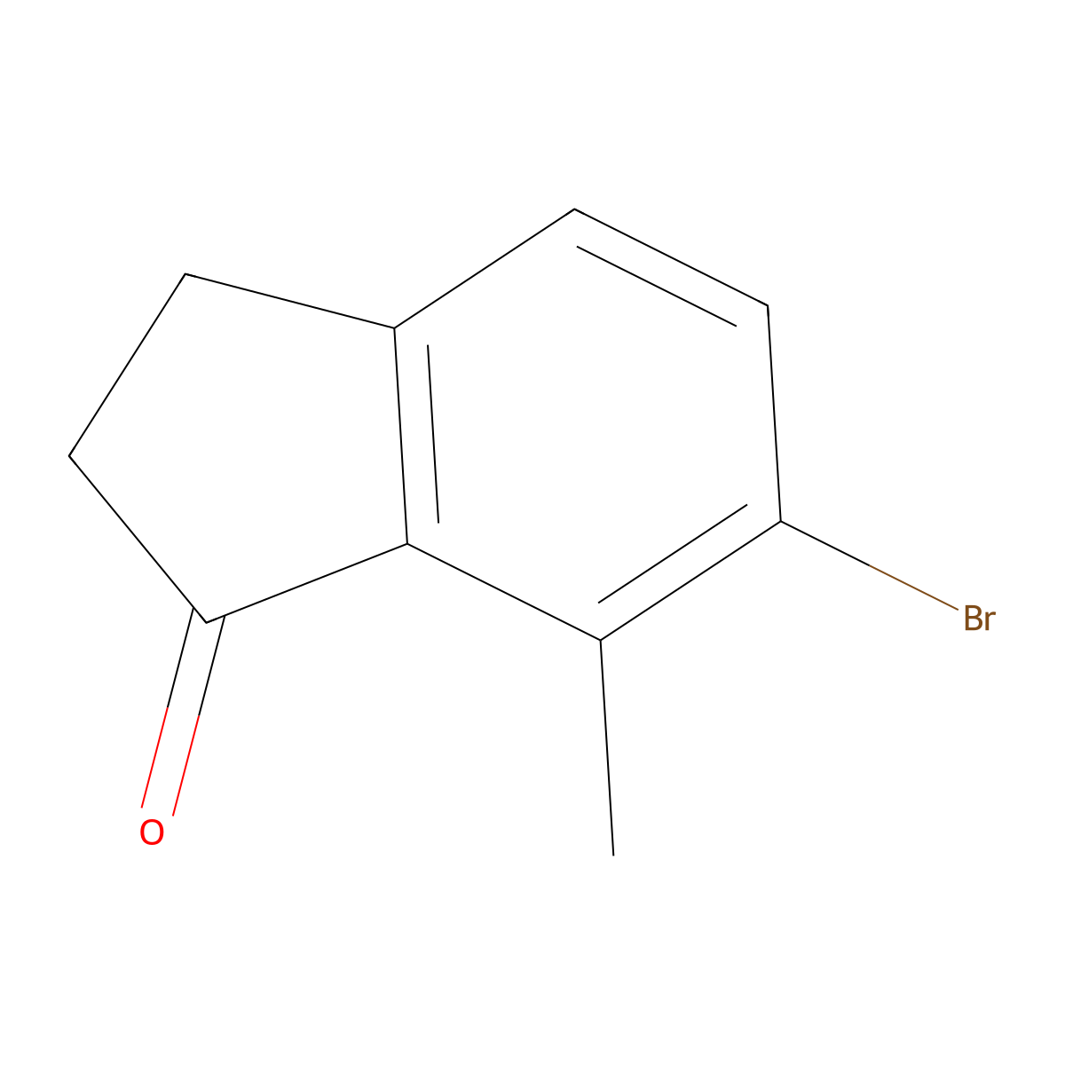 6-Bromo-7-methyl-2,3-dihydro-1H-inden-1-one molecular structure, CAS 1071727-49-5
