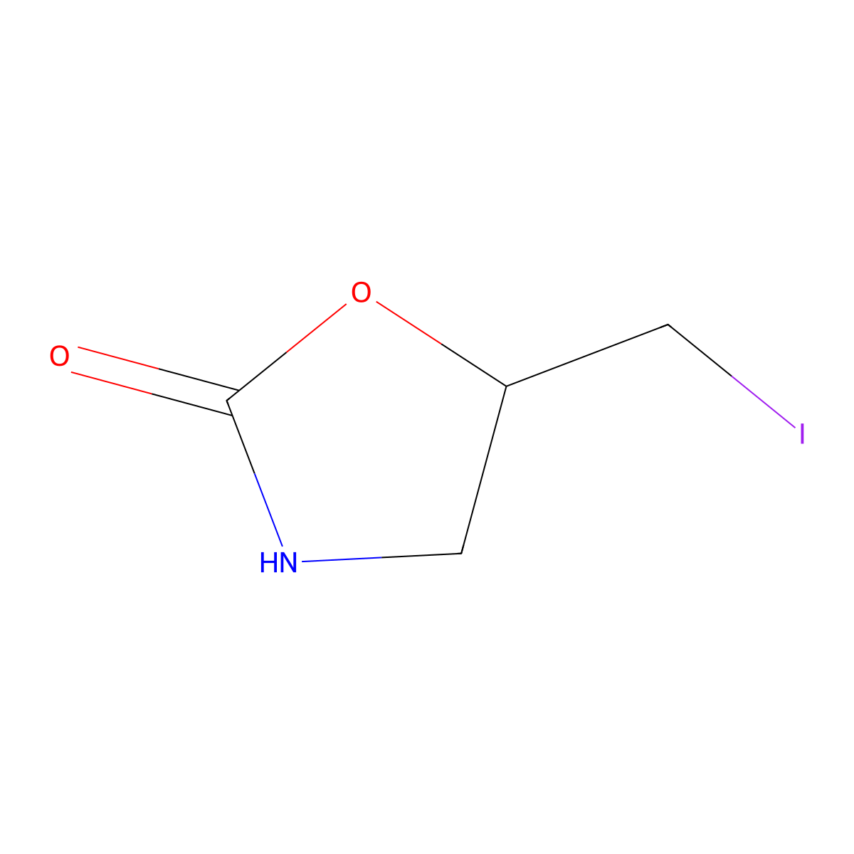 5-(Iodomethyl)-1,3-oxazolidin-2-one molecular structure, CAS 107175-73-5