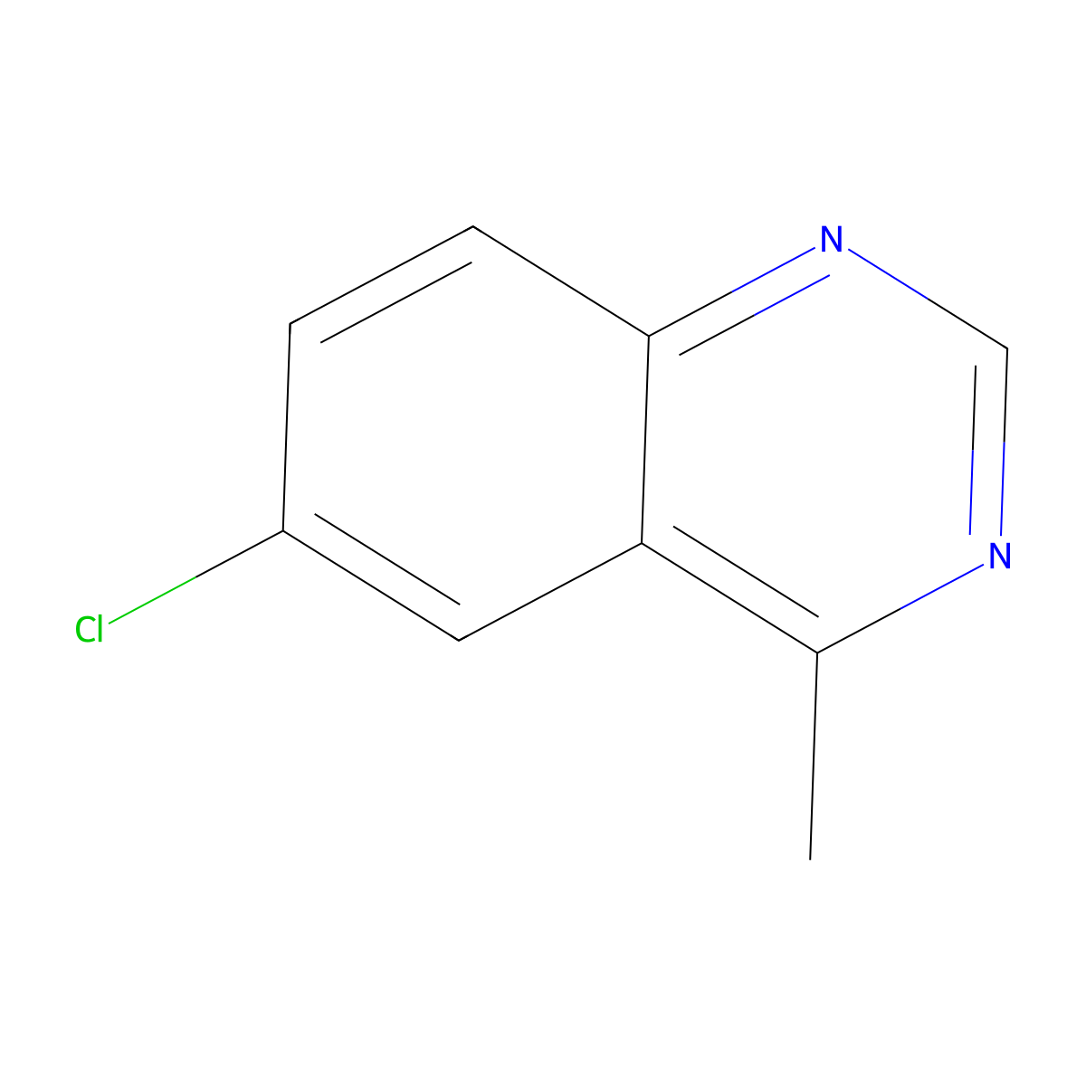 6-Chloro-4-methylquinazoline molecular structure, CAS 1071752-93-6