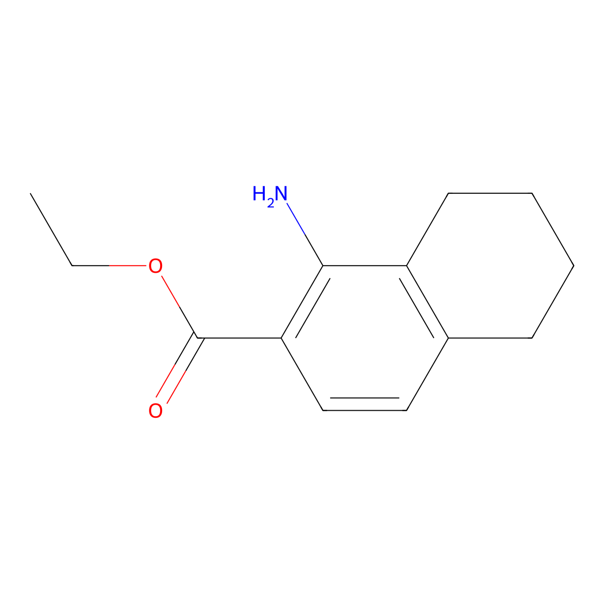 Ethyl 1-amino-5,6,7,8-tetrahydronaphthalene-2-carboxylate molecular structure, CAS 1071753-44-0