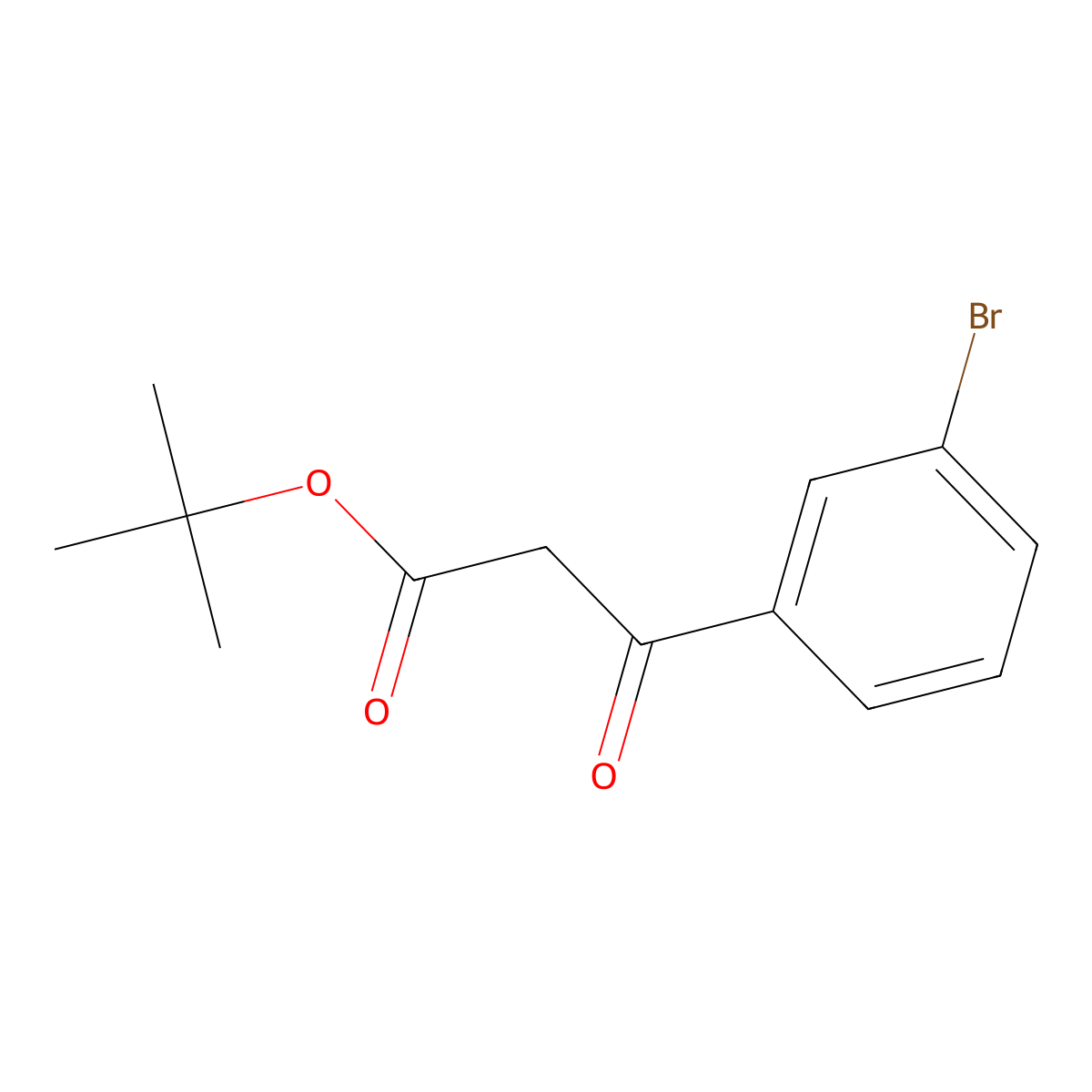 Tert-butyl 3-(3-bromophenyl)-3-oxopropanoate molecular structure, CAS 1071767-18-4