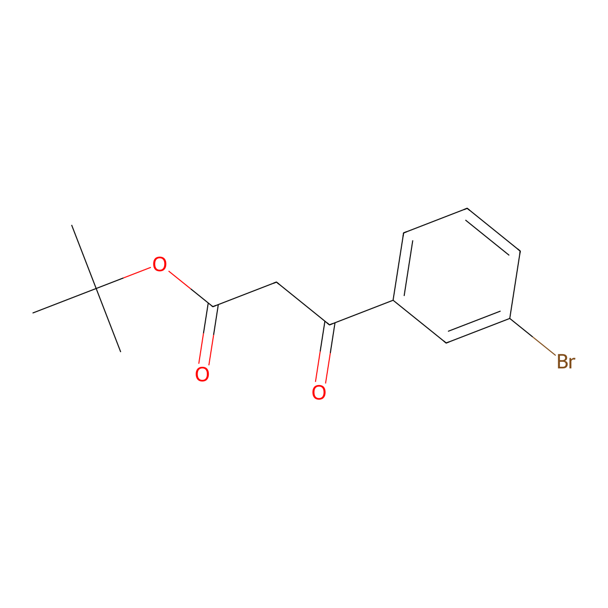 Tert-butyl 3-(3-bromophenyl)-3-oxopropanoate molecular structure, CAS 1071767-18-4