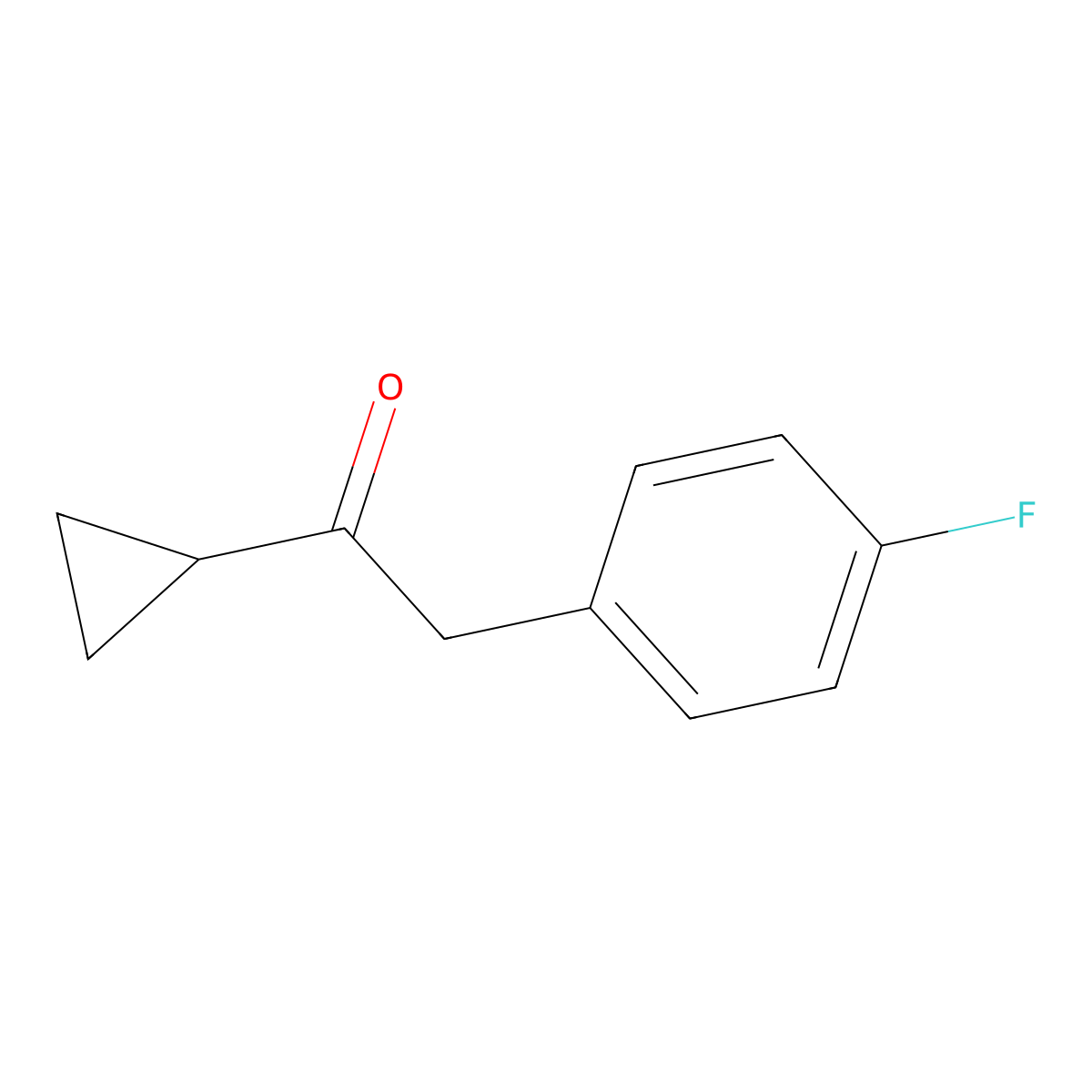 1-Cyclopropyl-2-(4-fluorophenyl)ethanone molecular structure, CAS 1071842-61-9