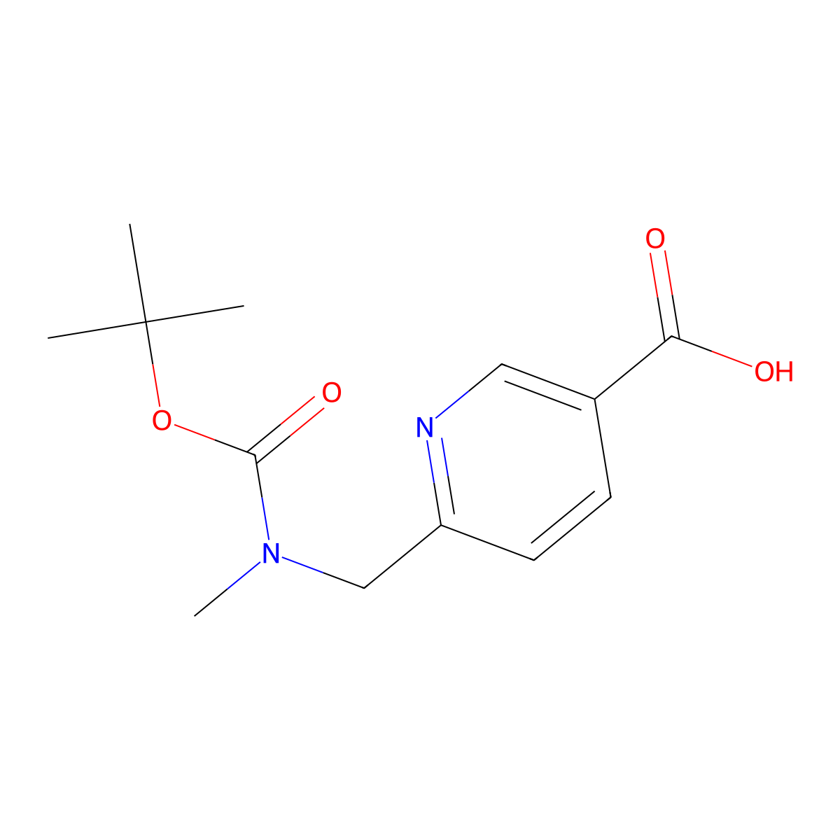 6-({[(Tert-butoxy)carbonyl](methyl)amino}methyl)pyridine-3-carboxylic acid molecular structure, CAS 1071866-31-3