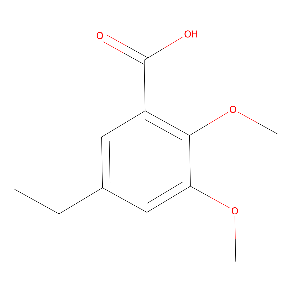 5-Ethyl-2,3-dimethoxybenzoic acid molecular structure, CAS 107189-05-9
