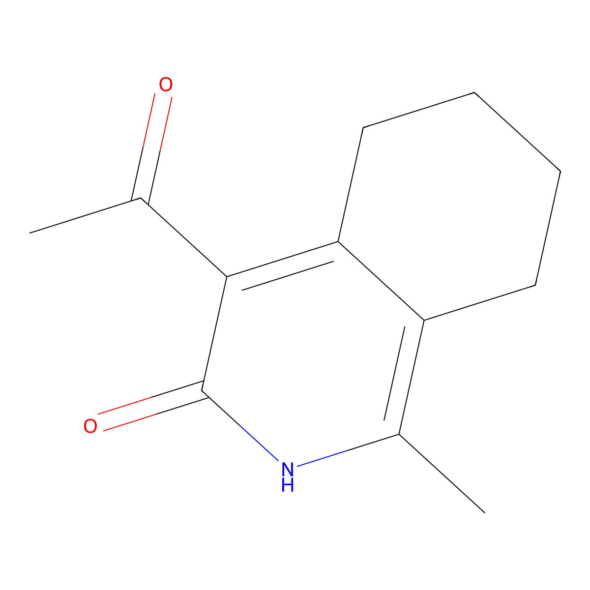 4-Acetyl-1-methyl-5,6,7,8-tetrahydroisoquinolin-3(2H)-one molecular structure, CAS 107190-04-5