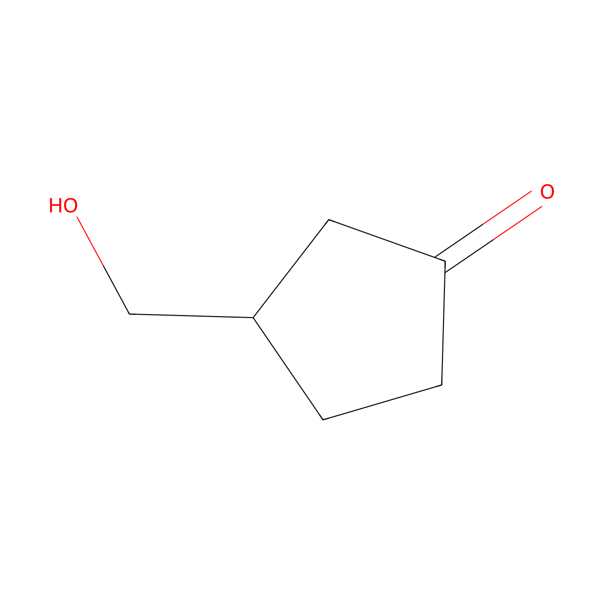 (3R)-3-(Hydroxymethyl)cyclopentan-1-one molecular structure, CAS 1071906-26-7