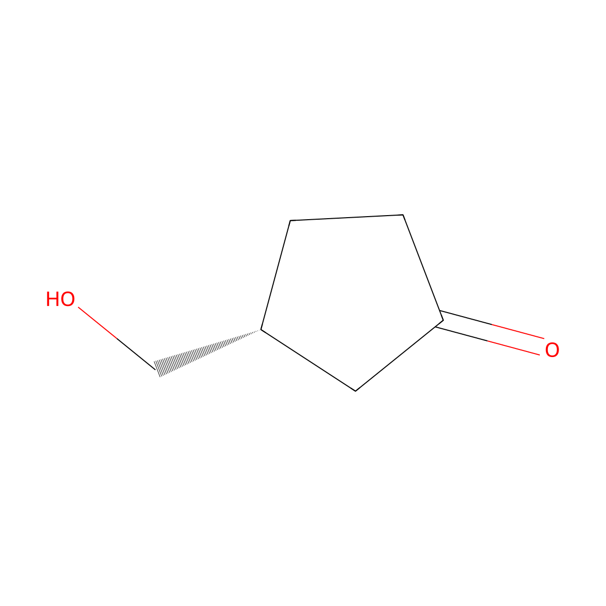 (3R)-3-(Hydroxymethyl)cyclopentan-1-one molecular structure, CAS 1071906-26-7
