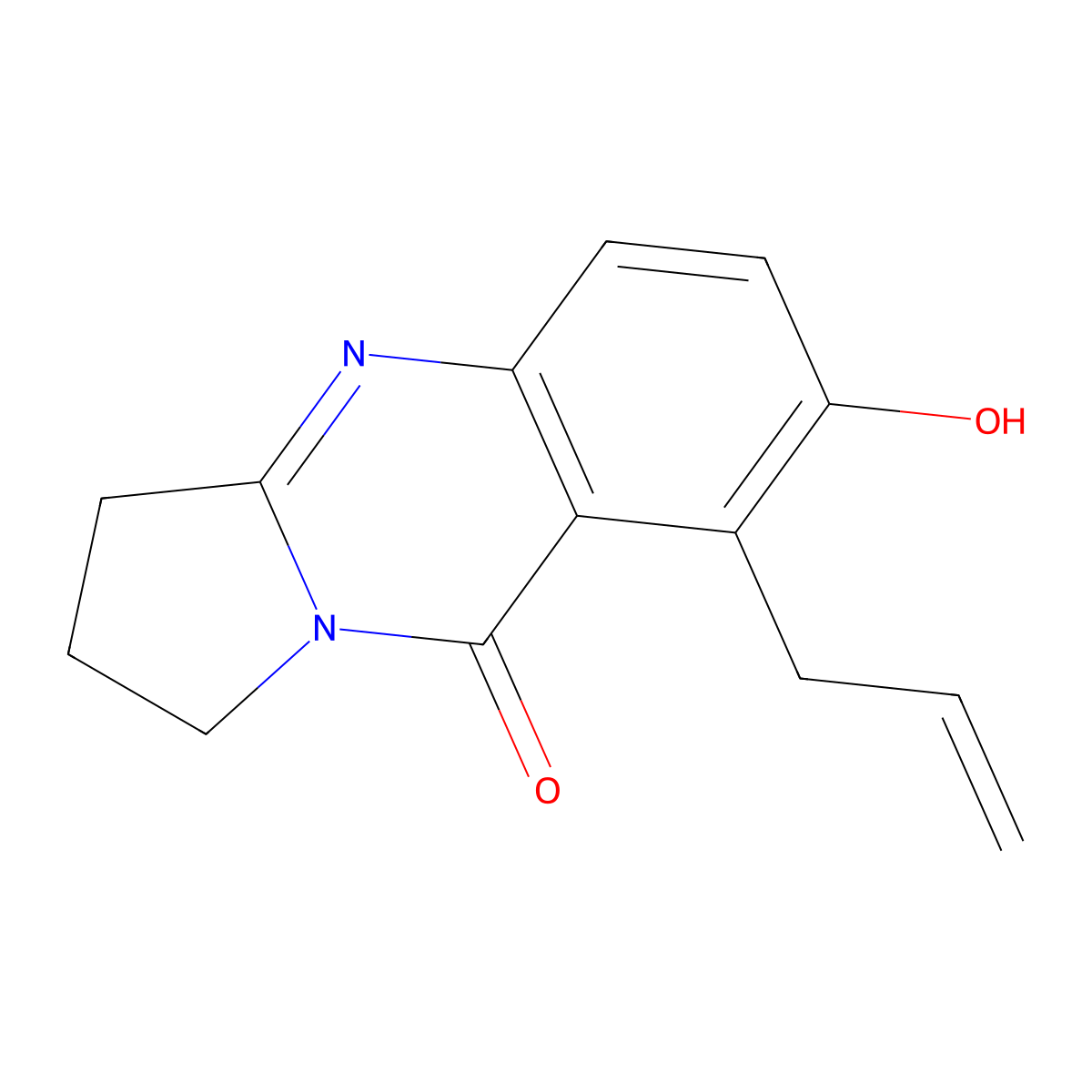 8-allyl-7-hydroxy-2,3-dihydropyrrolo[2,1-b]quinazolin-9(1H)-one molecular structure, CAS 1071913-51-3