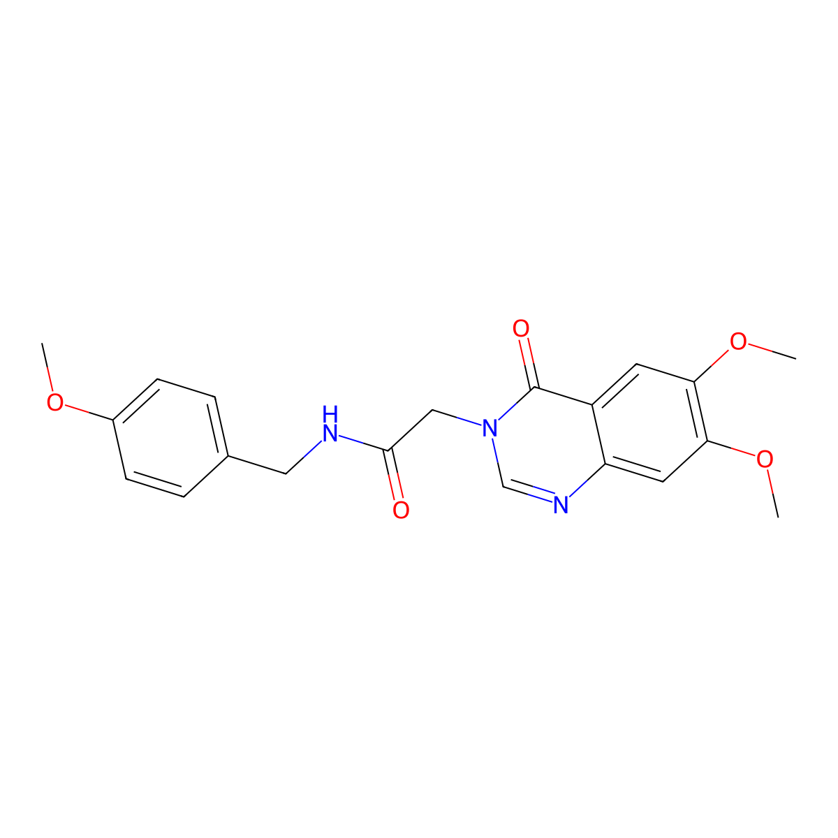 2-(6,7-dimethoxy-4-oxoquinazolin-3(4H)-yl)-N-(4-methoxybenzyl)acetamide molecular structure, CAS 1071913-73-9