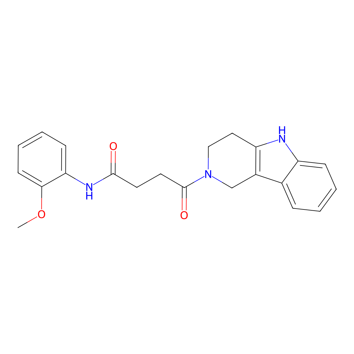 N-(2-methoxyphenyl)-4-oxo-4-(1,3,4,5-tetrahydro-2H-pyrido[4,3-b]indol-2-yl)butanamide molecular structure, CAS 1071913-81-9
