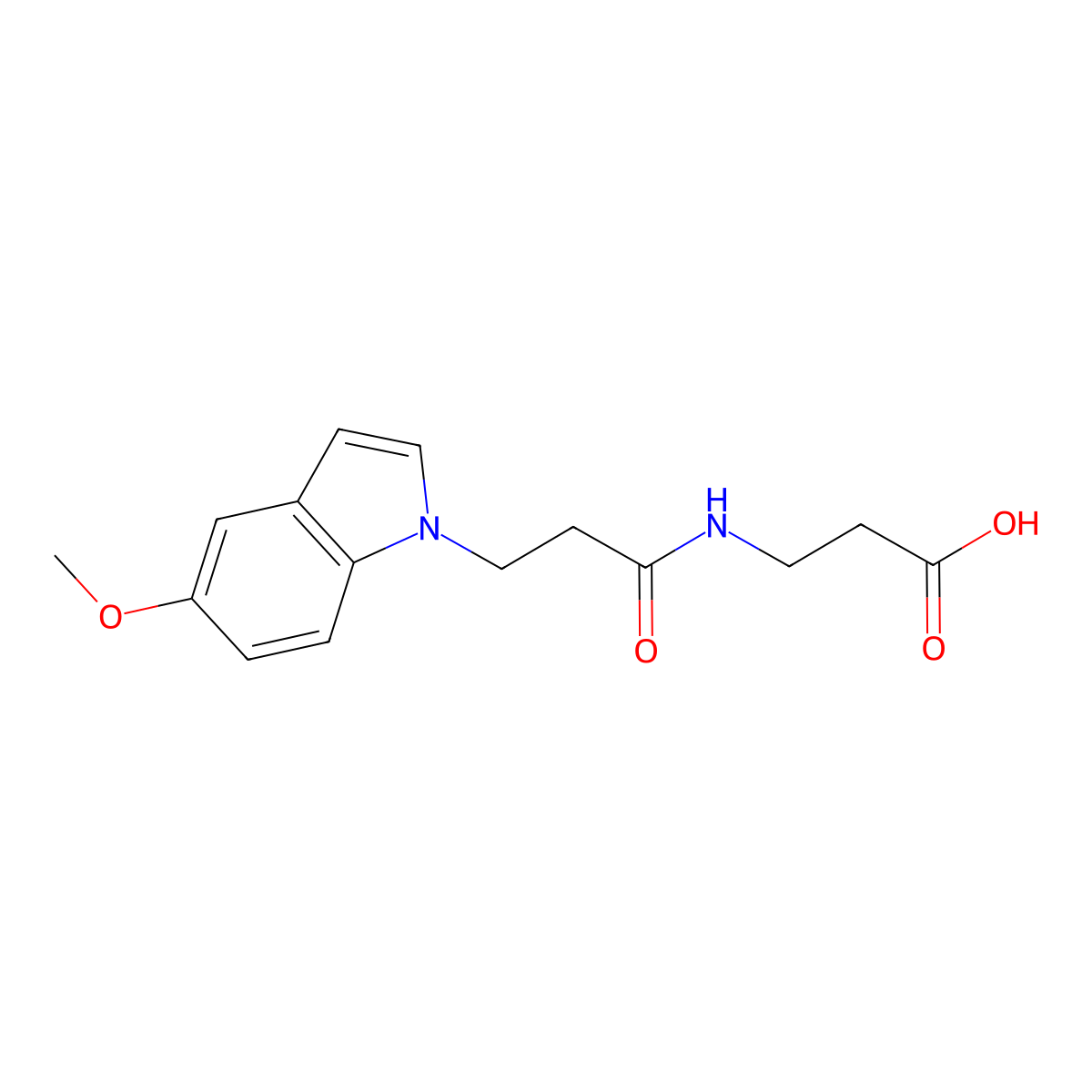 3-[3-(5-Methoxyindol-1-yl)propanoylamino]propanoic acid molecular structure, CAS 1071913-97-7