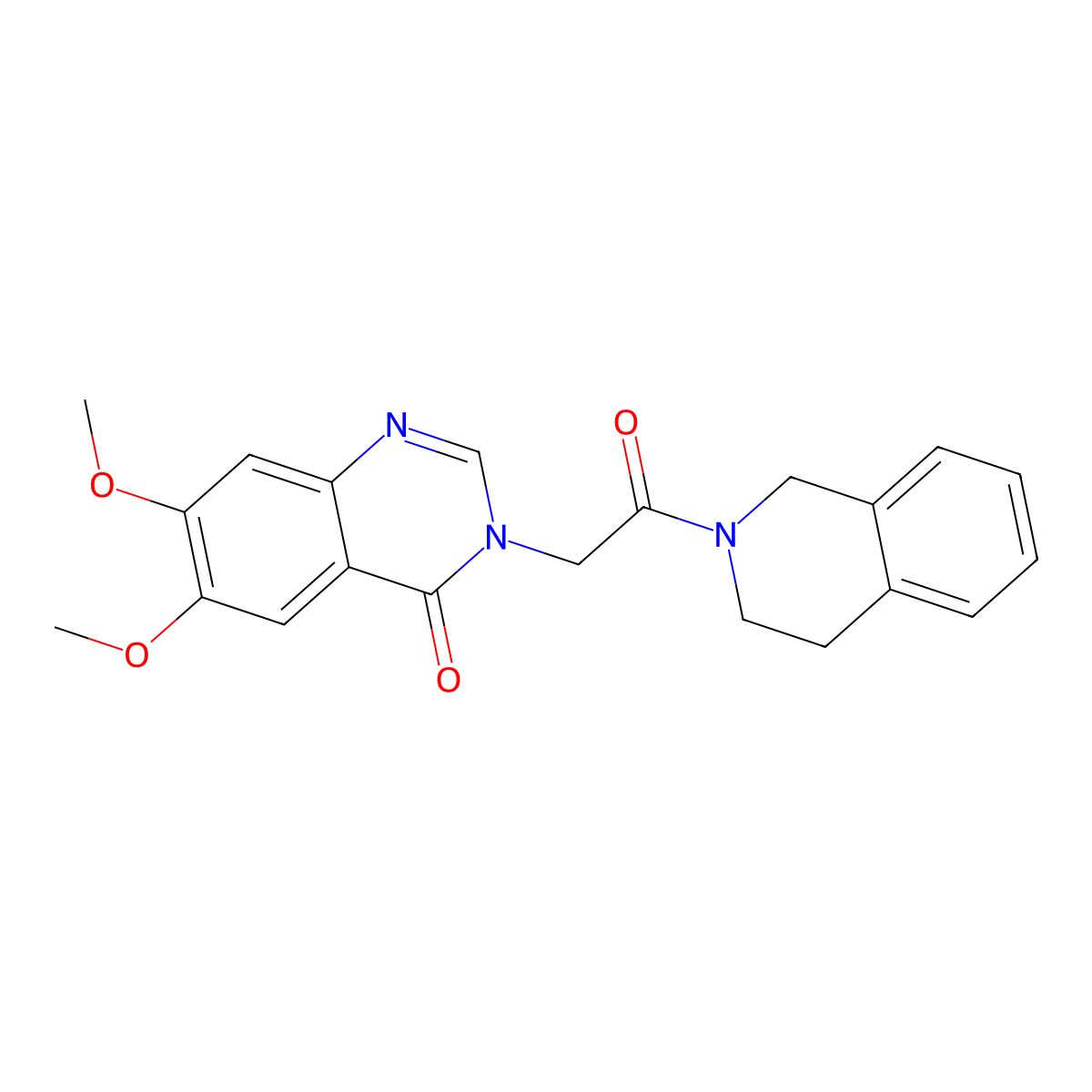 3-[2-(3,4-dihydroisoquinolin-2(1H)-yl)-2-oxoethyl]-6,7-dimethoxyquinazolin-4(3H)-one molecular structure, CAS 1071913-99-9