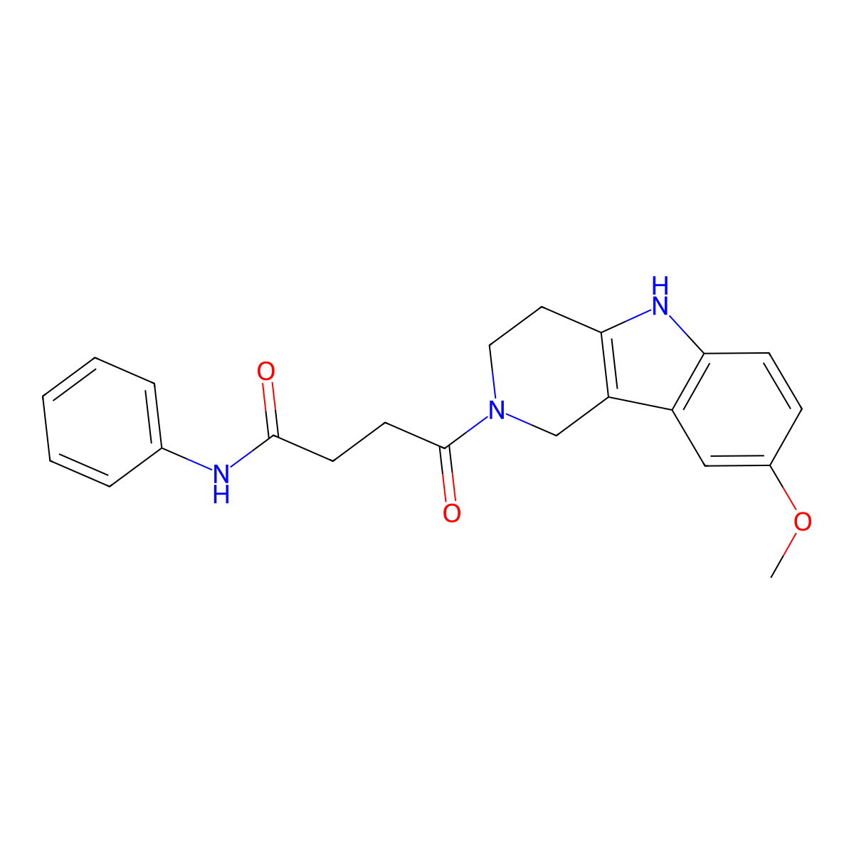 4-(8-methoxy-1,3,4,5-tetrahydro-2H-pyrido[4,3-b]indol-2-yl)-4-oxo-N-phenylbutanamide molecular structure, CAS 1071914-25-4