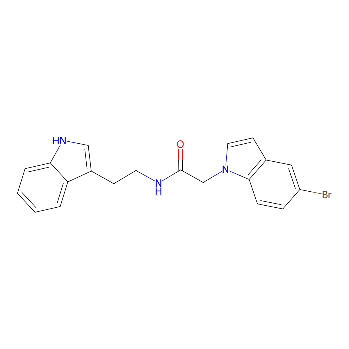 2-(5-bromo-1H-indol-1-yl)-N-[2-(1H-indol-3-yl)ethyl]acetamide molecular structure, CAS 1071914-49-2