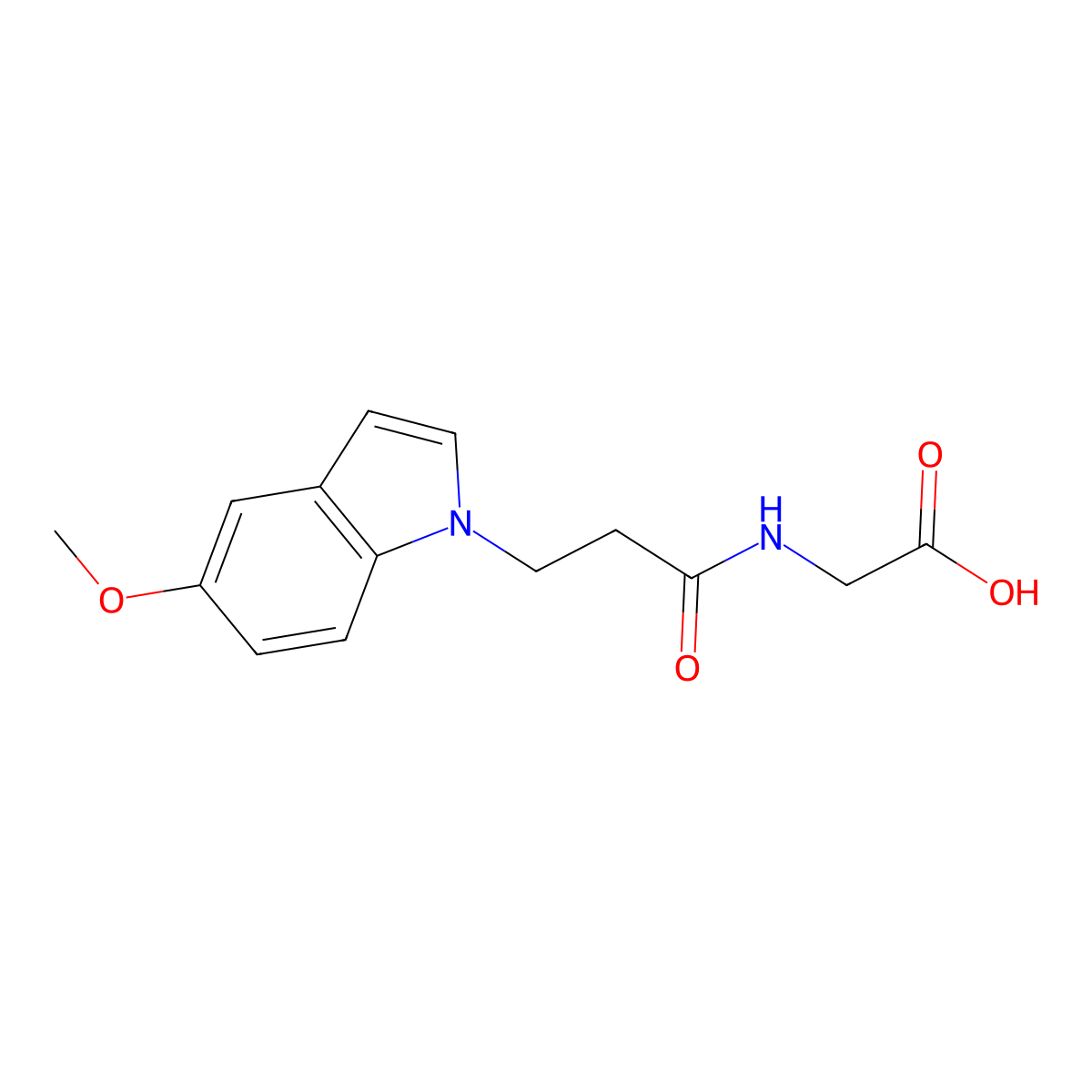 2-[3-(5-Methoxyindol-1-yl)propanoylamino]acetic acid molecular structure, CAS 1071914-55-0