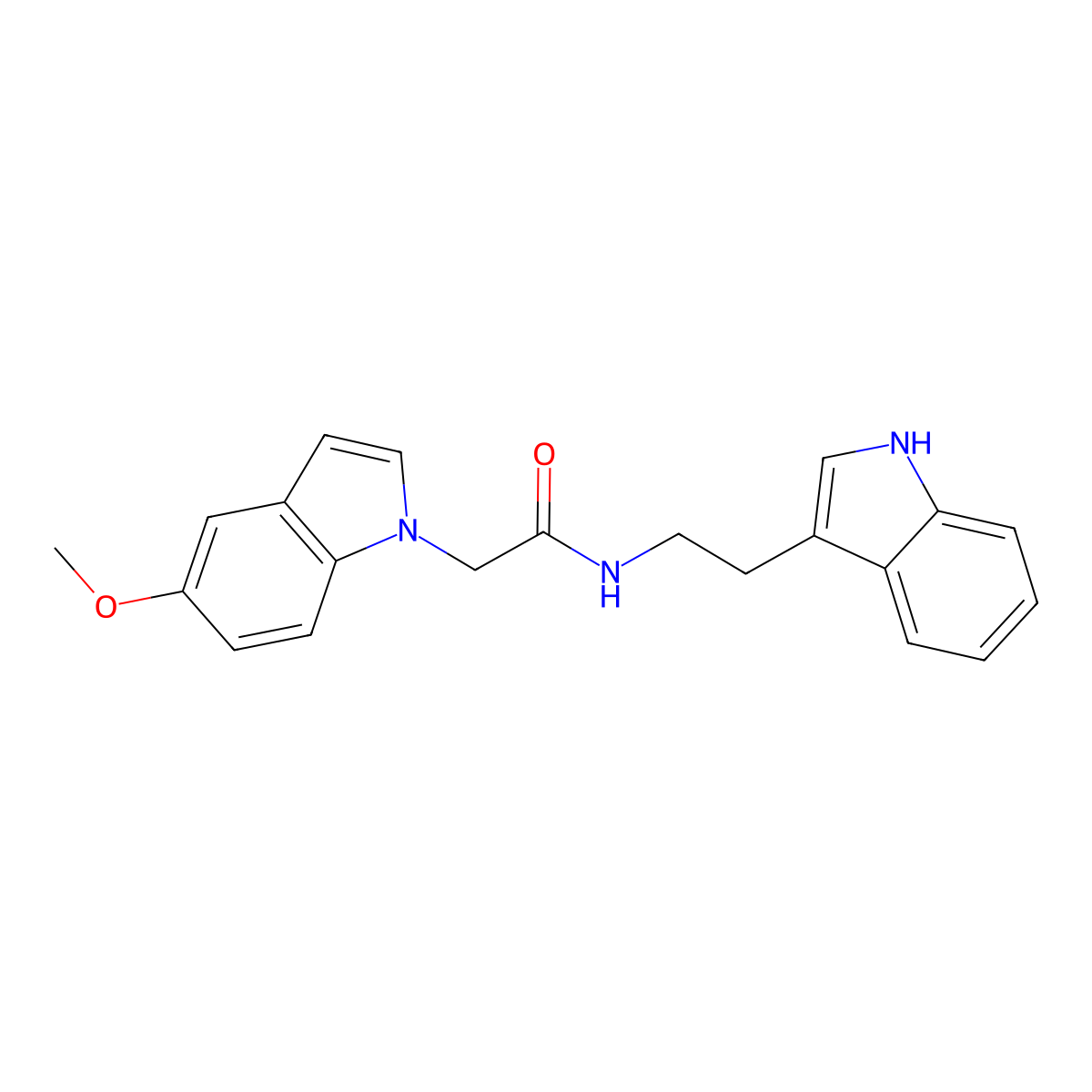 N-[2-(1H-indol-3-yl)ethyl]-2-(5-methoxy-1H-indol-1-yl)acetamide molecular structure, CAS 1071914-69-6