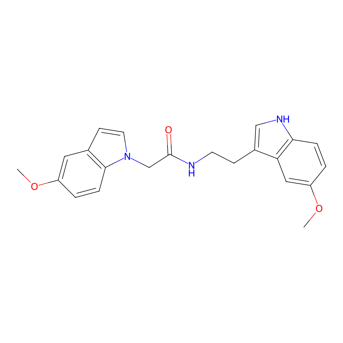 2-(5-methoxy-1H-indol-1-yl)-N-[2-(5-methoxy-1H-indol-3-yl)ethyl]acetamide molecular structure, CAS 1071914-81-2