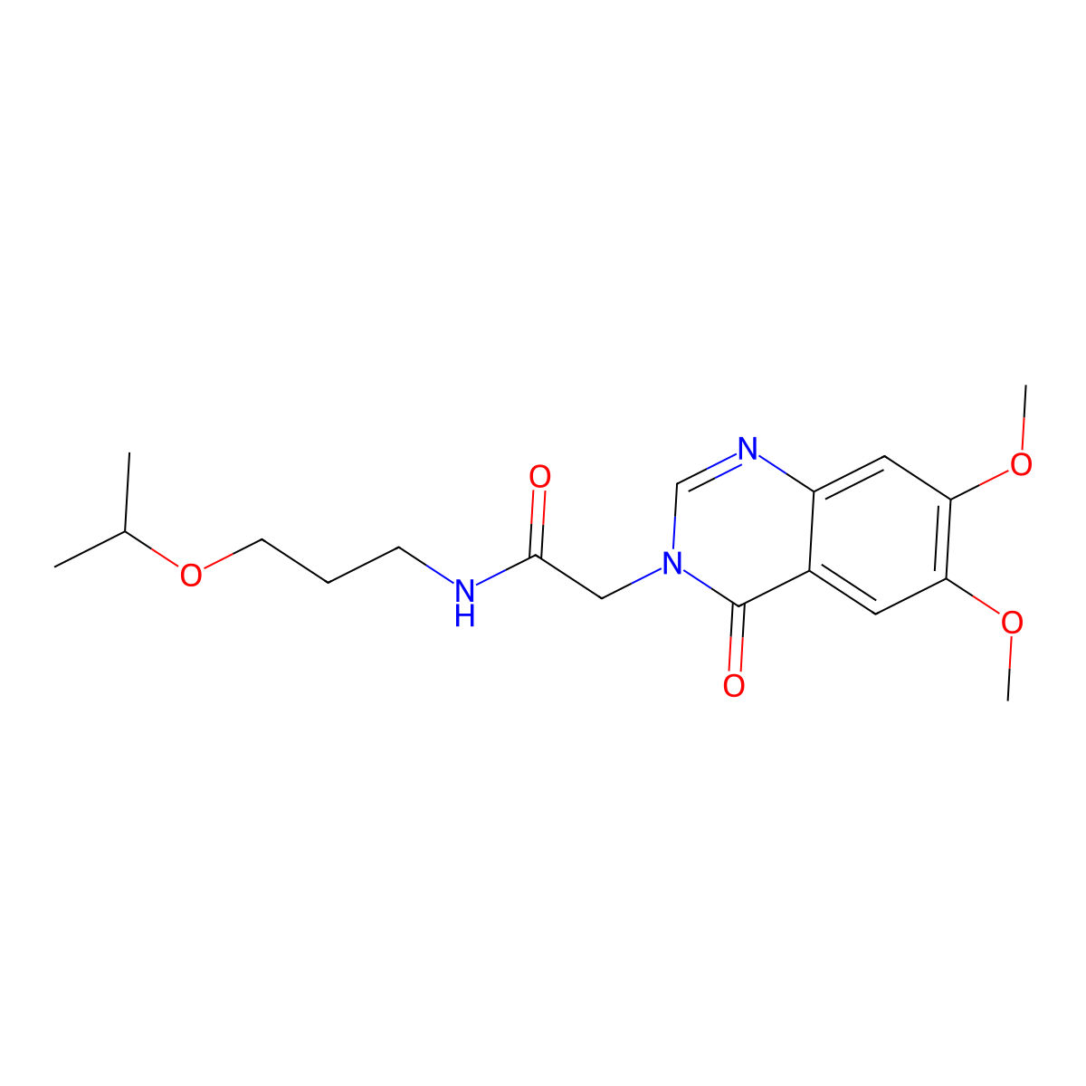 2-(6,7-dimethoxy-4-oxoquinazolin-3(4H)-yl)-N-[3-(propan-2-yloxy)propyl]acetamide molecular structure, CAS 1071914-86-7