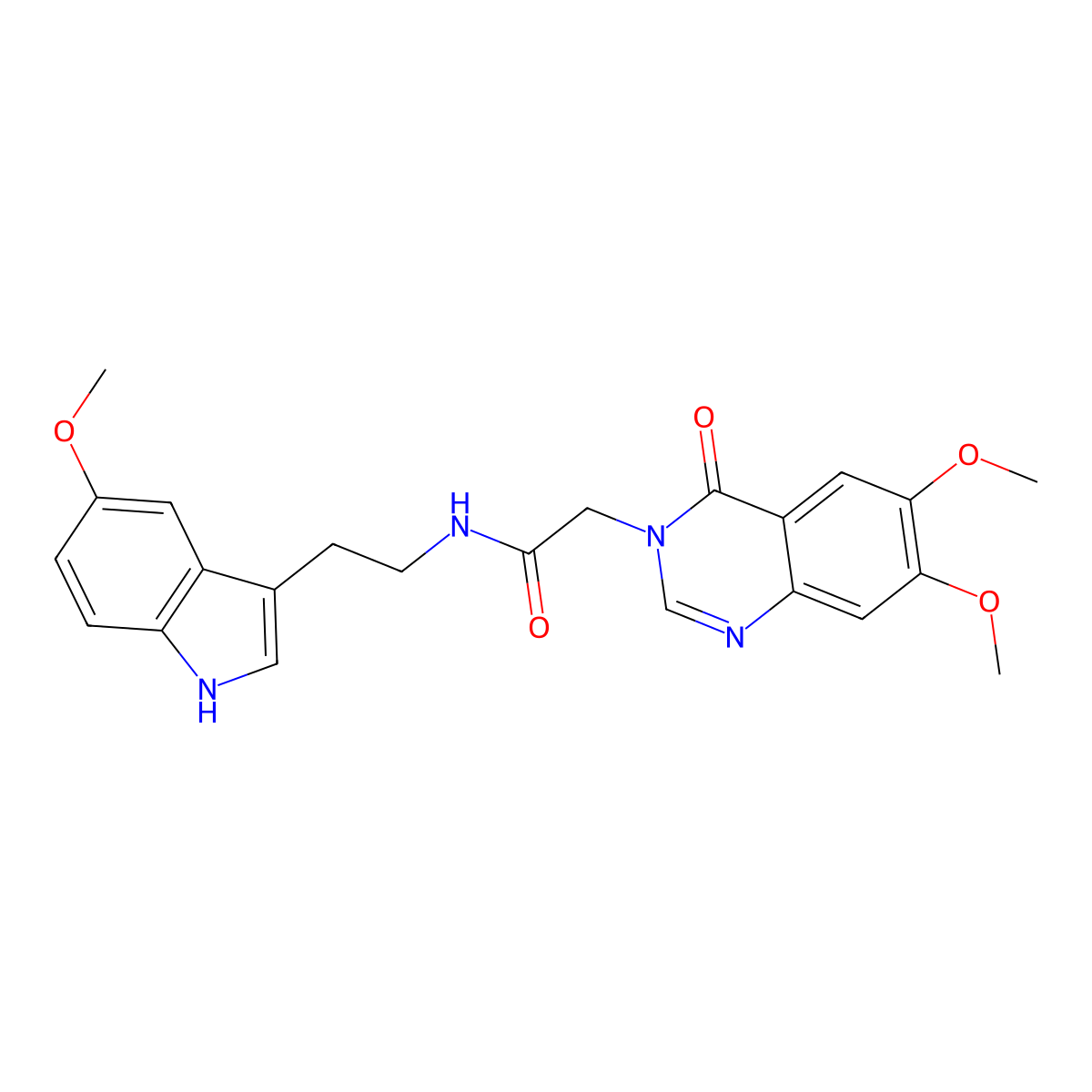 2-(6,7-dimethoxy-4-oxoquinazolin-3(4H)-yl)-N-[2-(5-methoxy-1H-indol-3-yl)ethyl]acetamide molecular structure, CAS 1071914-94-7