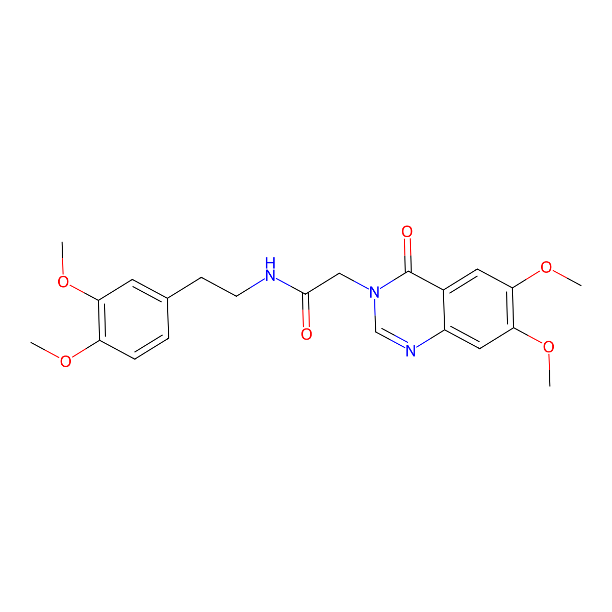 2-(6,7-dimethoxy-4-oxoquinazolin-3(4H)-yl)-N-[2-(3,4-dimethoxyphenyl)ethyl]acetamide molecular structure, CAS 1071915-21-3
