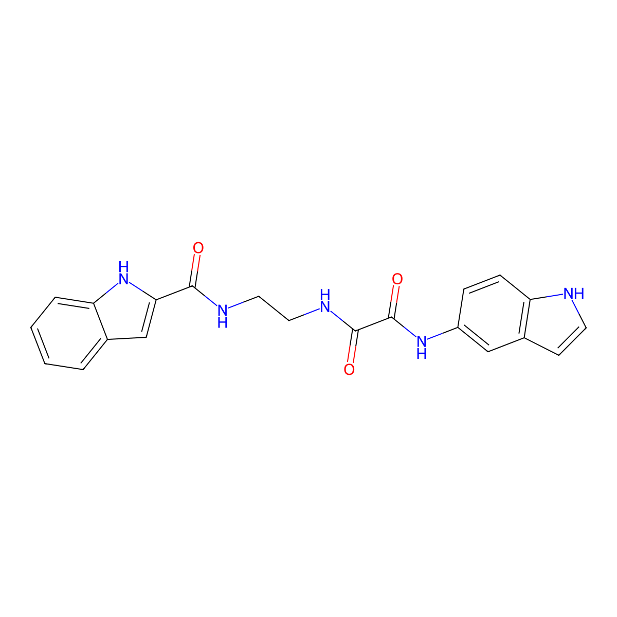 N-(1H-indol-5-yl)-N'-{2-[(1H-indol-2-ylcarbonyl)amino]ethyl}ethanediamide molecular structure, CAS 1071915-27-9
