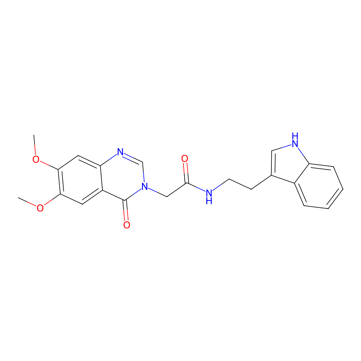 2-(6,7-dimethoxy-4-oxoquinazolin-3(4H)-yl)-N-[2-(1H-indol-3-yl)ethyl]acetamide molecular structure, CAS 1071915-68-8