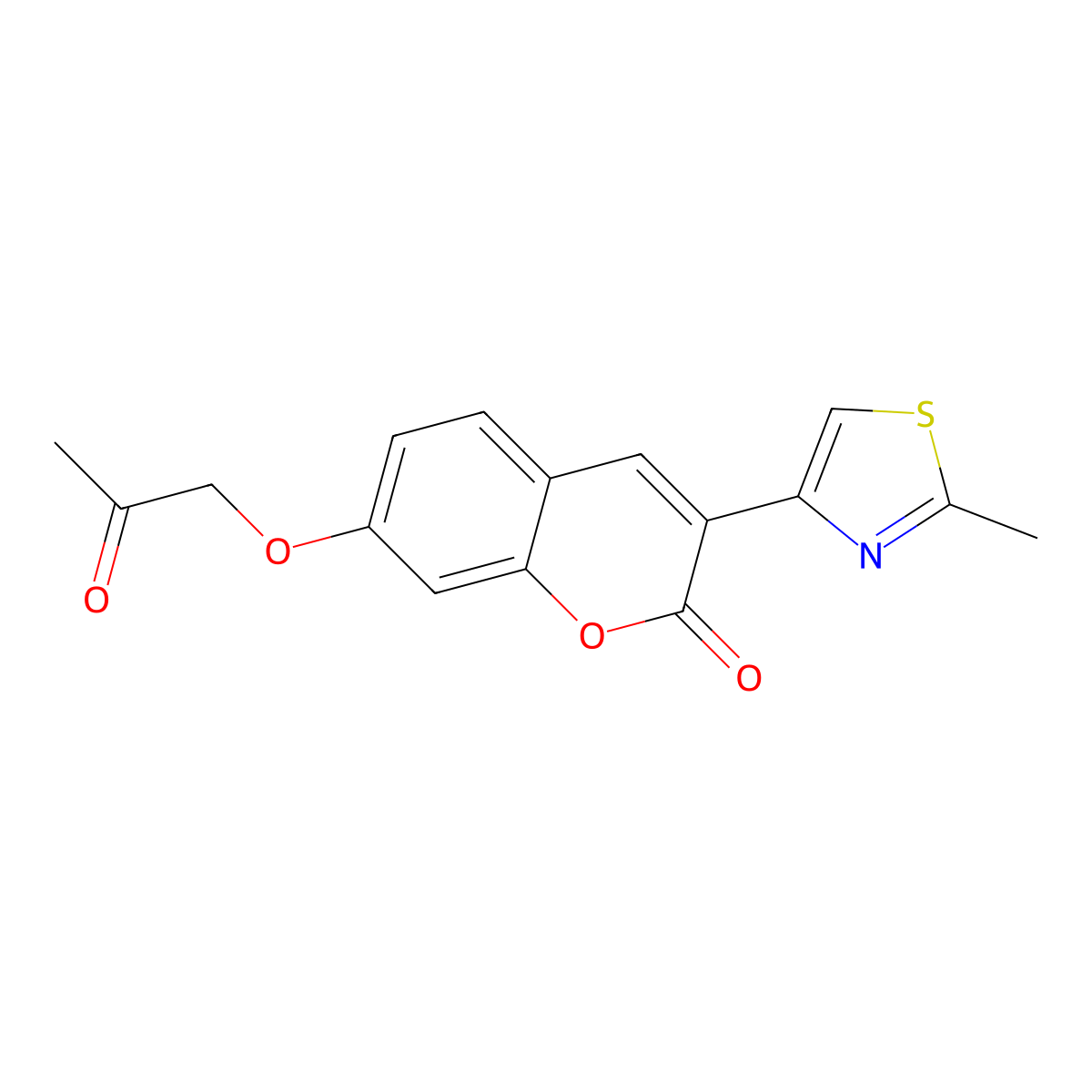 3-(2-methyl-1,3-thiazol-4-yl)-7-(2-oxopropoxy)-2H-chromen-2-one molecular structure, CAS 1071915-75-7
