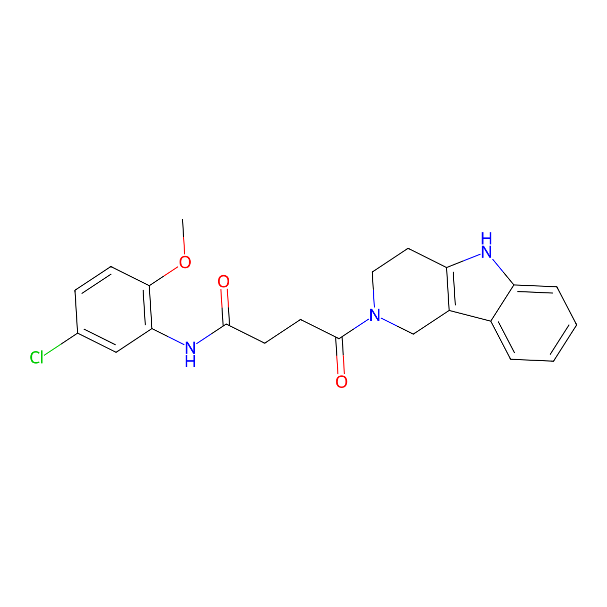 N-(5-chloro-2-methoxyphenyl)-4-oxo-4-(1,3,4,5-tetrahydro-2H-pyrido[4,3-b]indol-2-yl)butanamide molecular structure, CAS 1071915-86-0
