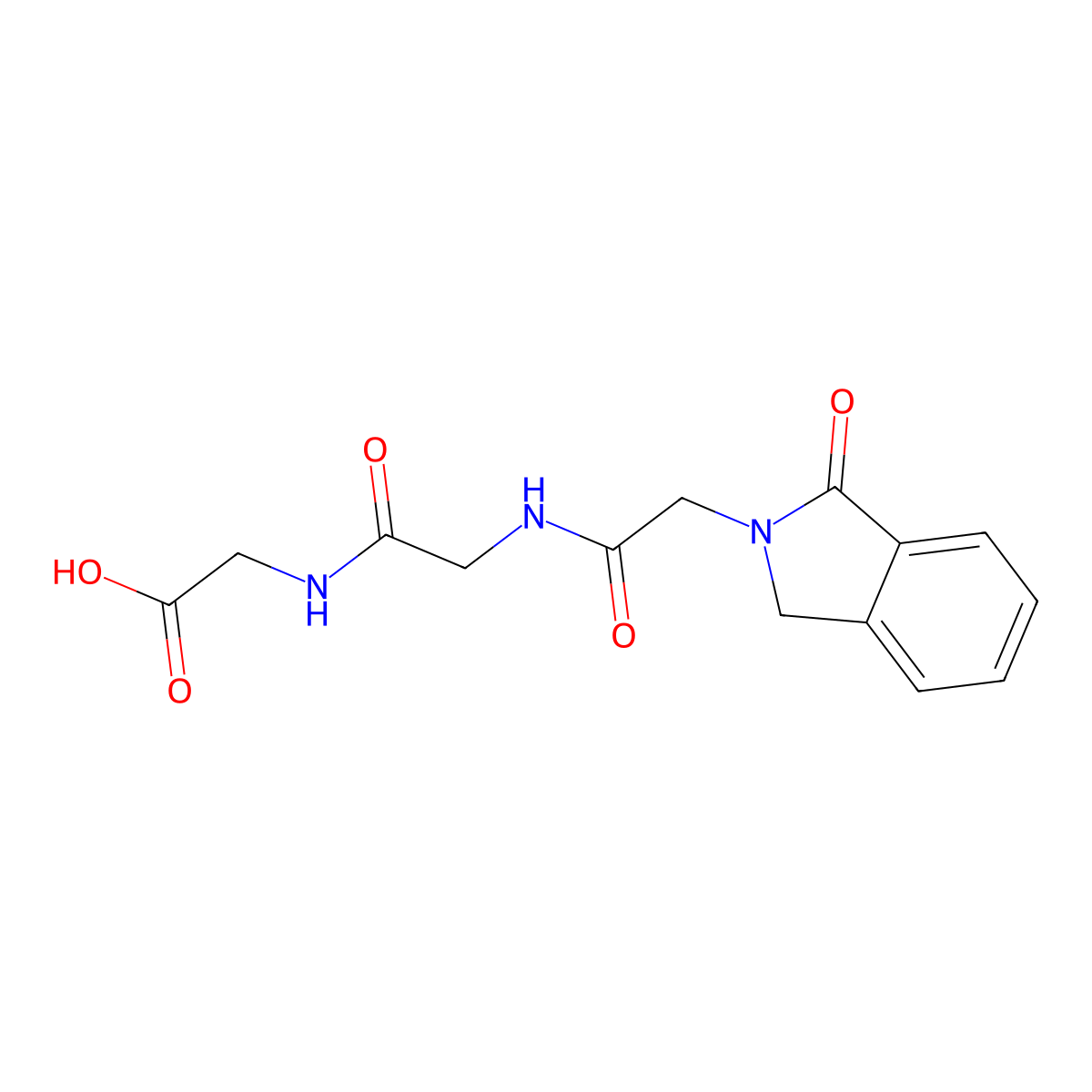 N-[(1-oxo-1,3-dihydro-2H-isoindol-2-yl)acetyl]glycylglycine molecular structure, CAS 1071915-94-0