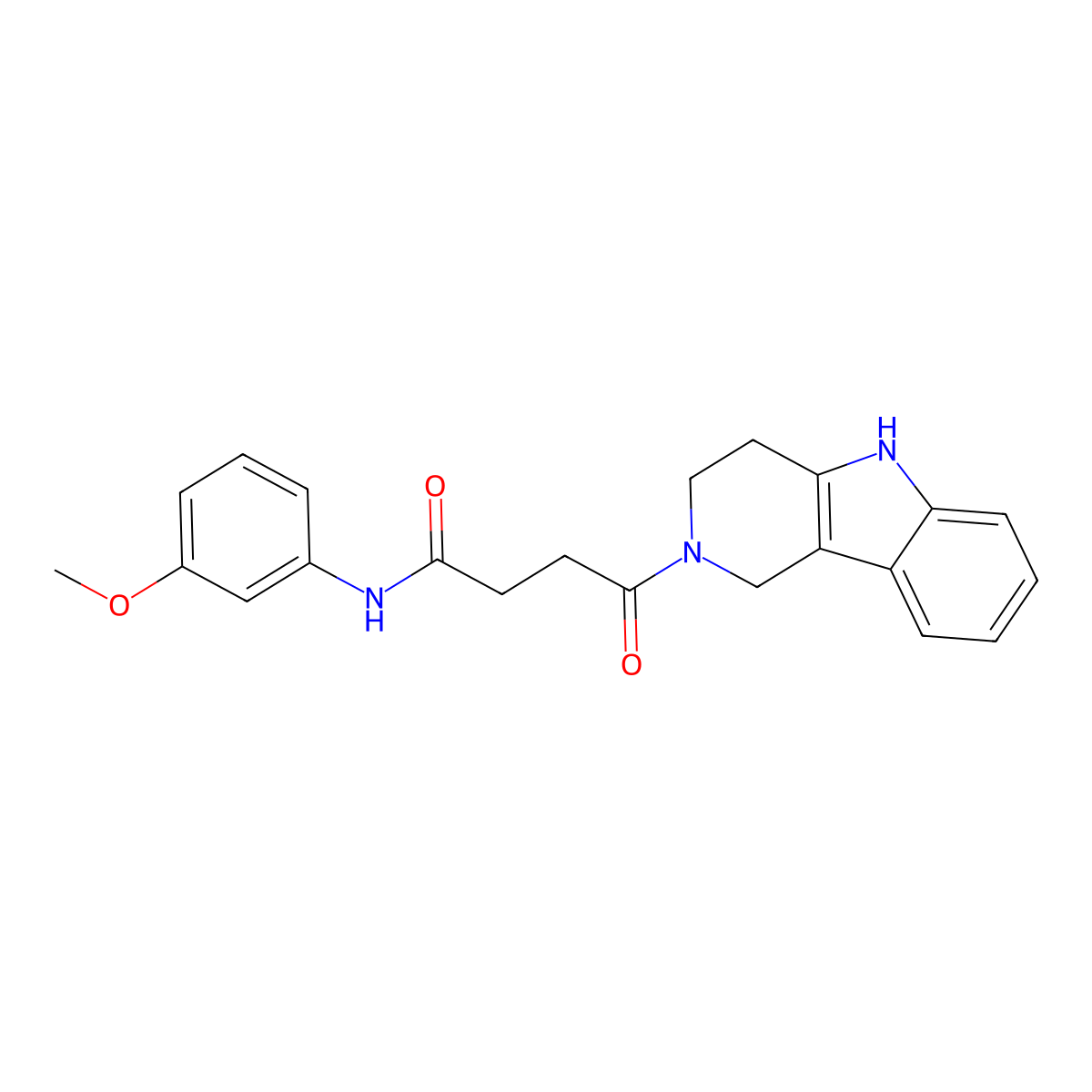 N-(3-methoxyphenyl)-4-oxo-4-(1,3,4,5-tetrahydro-2H-pyrido[4,3-b]indol-2-yl)butanamide molecular structure, CAS 1071915-97-3