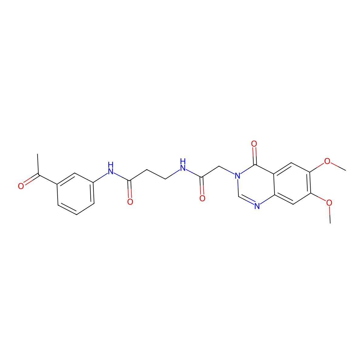 N-(3-acetylphenyl)-N~3~-[(6,7-dimethoxy-4-oxoquinazolin-3(4H)-yl)acetyl]-beta-alaninamide molecular structure, CAS 1071915-99-5