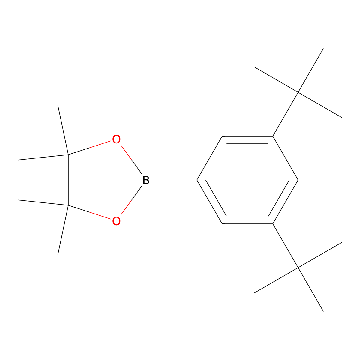 2-(3,5-Di-tert-butylphenyl)-4,4,5,5-tetramethyl-1,3,2-dioxaborolane molecular structure, CAS 1071924-13-4