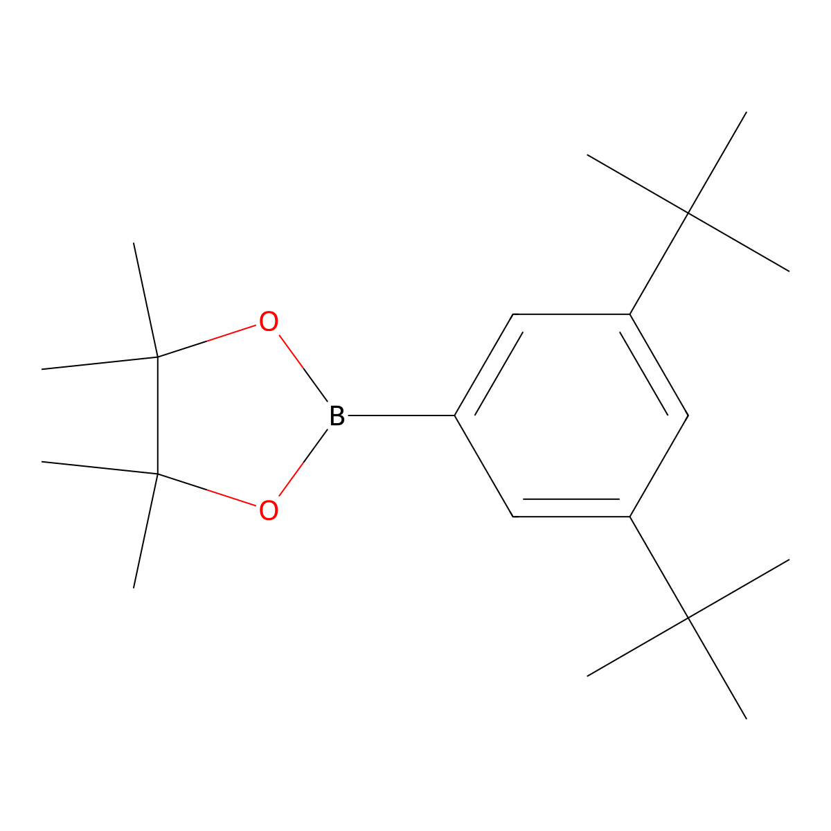 2-(3,5-Di-tert-butylphenyl)-4,4,5,5-tetramethyl-1,3,2-dioxaborolane molecular structure, CAS 1071924-13-4