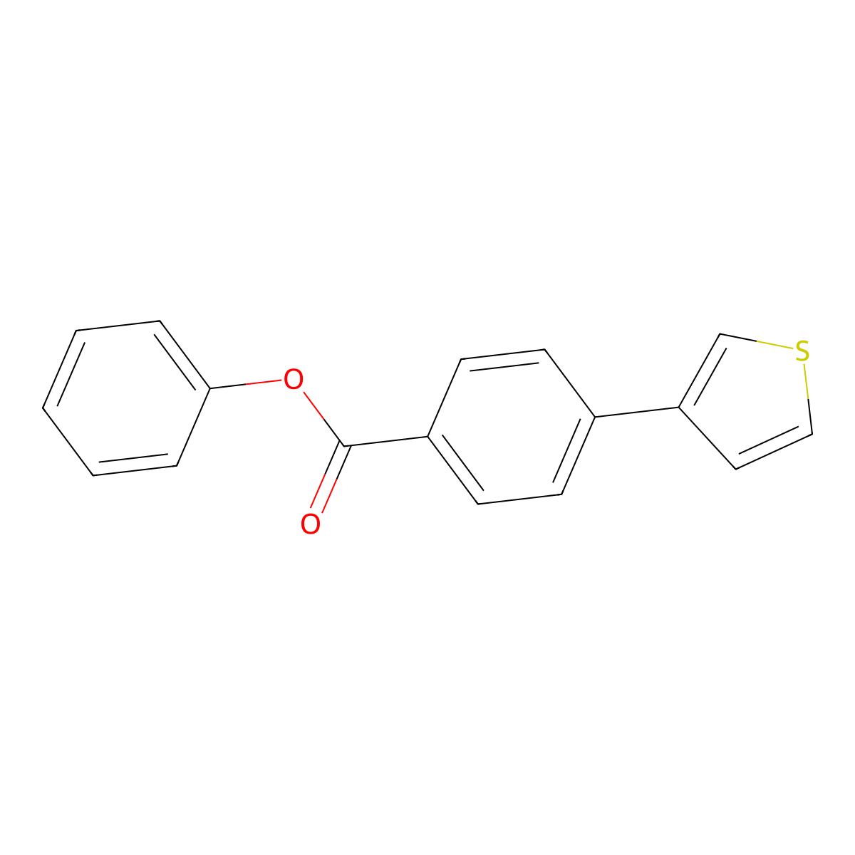 Phenyl 4-(thiophen-3-yl)benzoate molecular structure, CAS 1071925-40-0