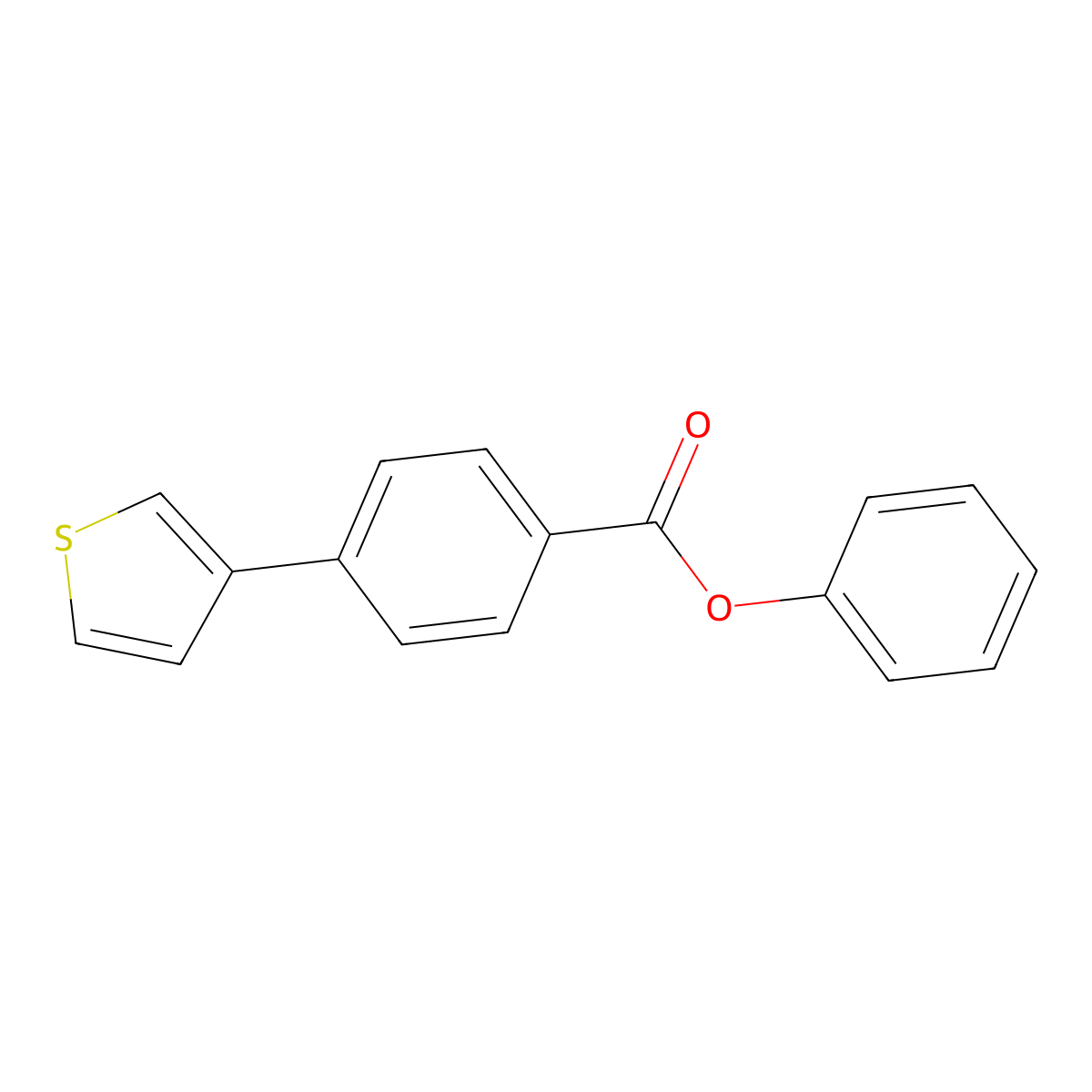 Phenyl 4-(thiophen-3-yl)benzoate molecular structure, CAS 1071925-40-0