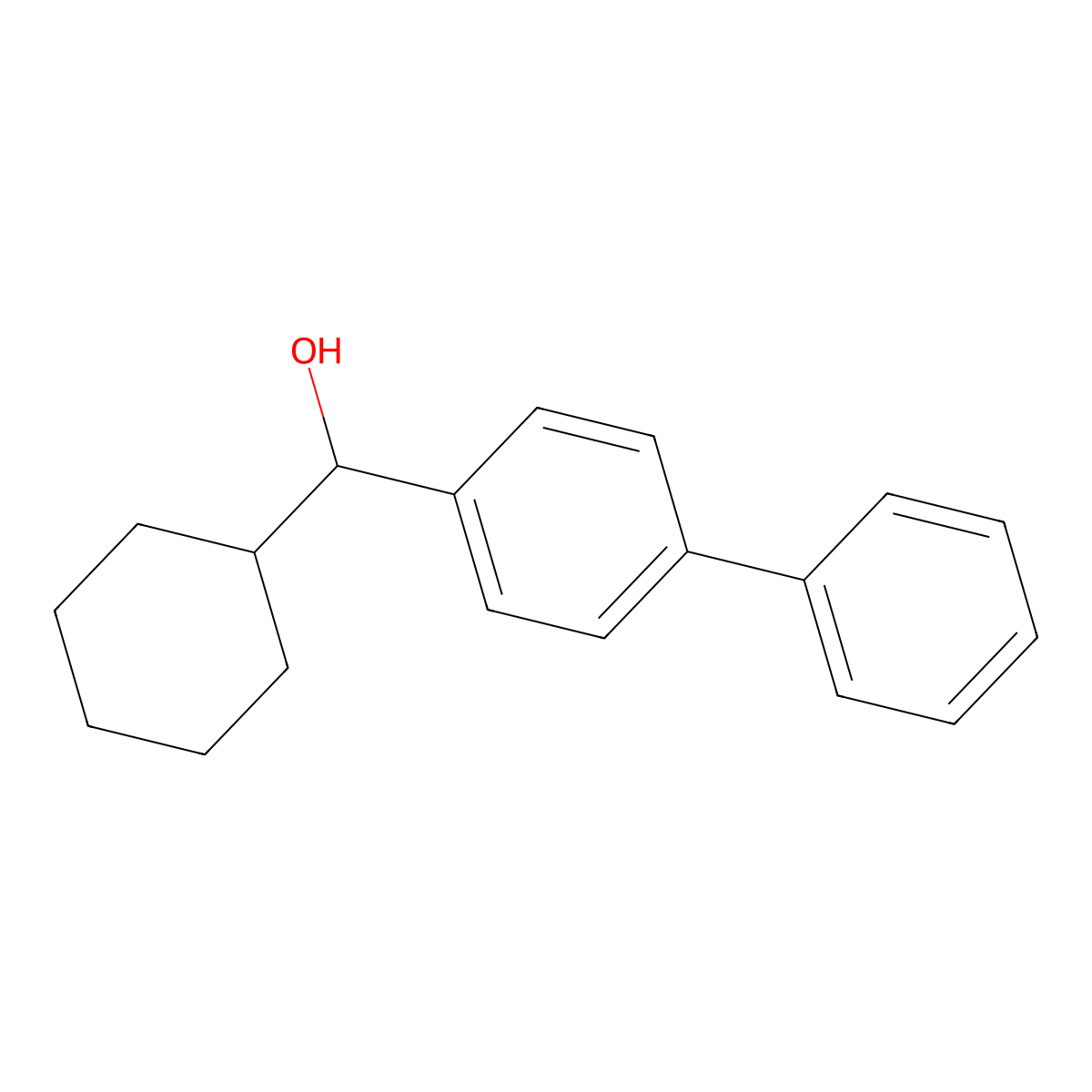 alpha-Cyclohexyl[1,1'-biphenyl]-4-methanol molecular structure, CAS 1071934-96-7