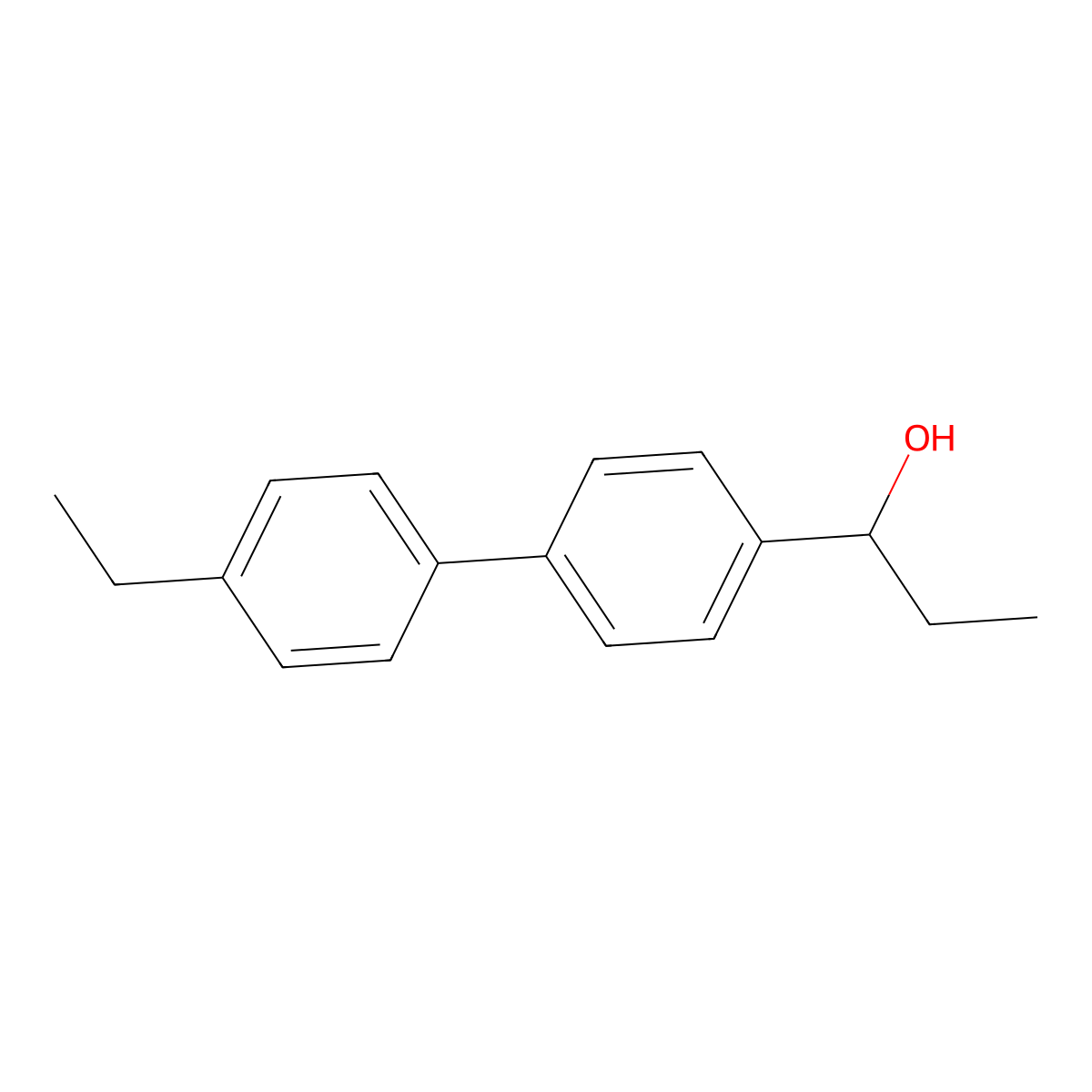 alpha,4'-Diethyl[1,1'-biphenyl]-4-methanol molecular structure, CAS 1071935-01-7
