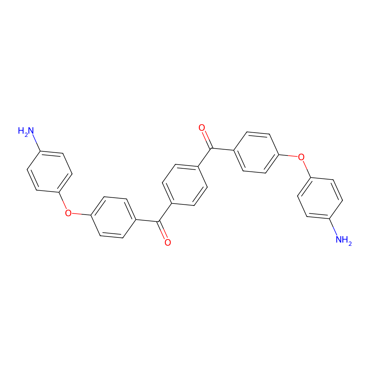 1,4-Phenylenebis((4-(4-aminophenoxy)phenyl)methanone) molecular structure, CAS 107194-50-3
